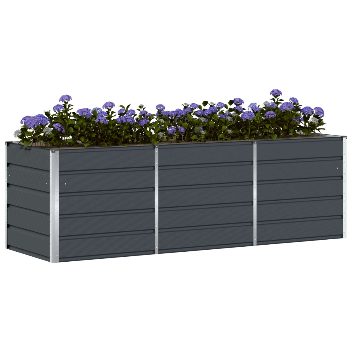 vidaXL Γλάστρα Ανθρακί 240 x 80 x 75 εκ. Ατσάλι