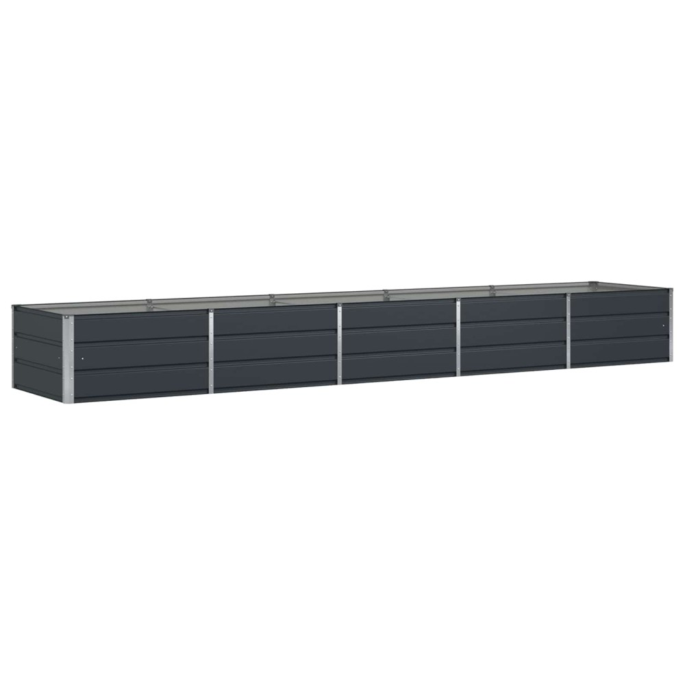 vidaXL Γλάστρα Ανθρακί 400 x 80 x 45 cm Ατσάλι