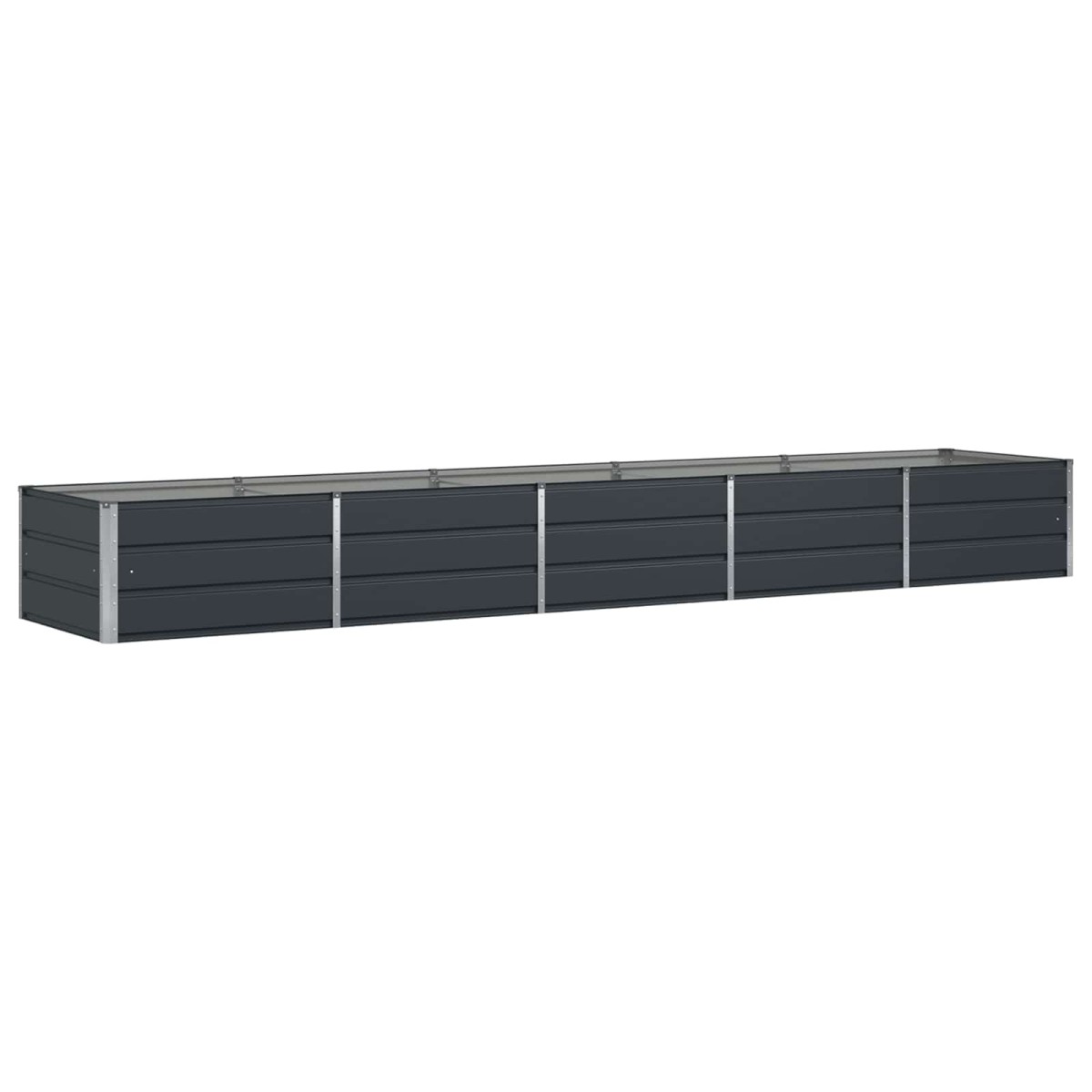 vidaXL Γλάστρα Ανθρακί 400 x 80 x 45 cm Ατσάλι