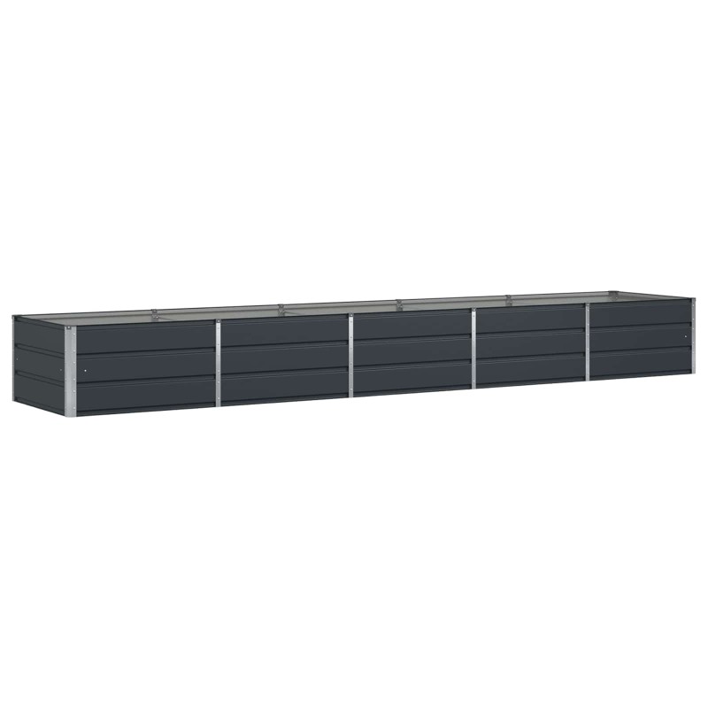 vidaXL Γλάστρα Ανθρακί 400 x 80 x 45 cm Ατσάλι