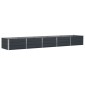 vidaXL Γλάστρα Ανθρακί 400 x 80 x 45 cm Ατσάλι