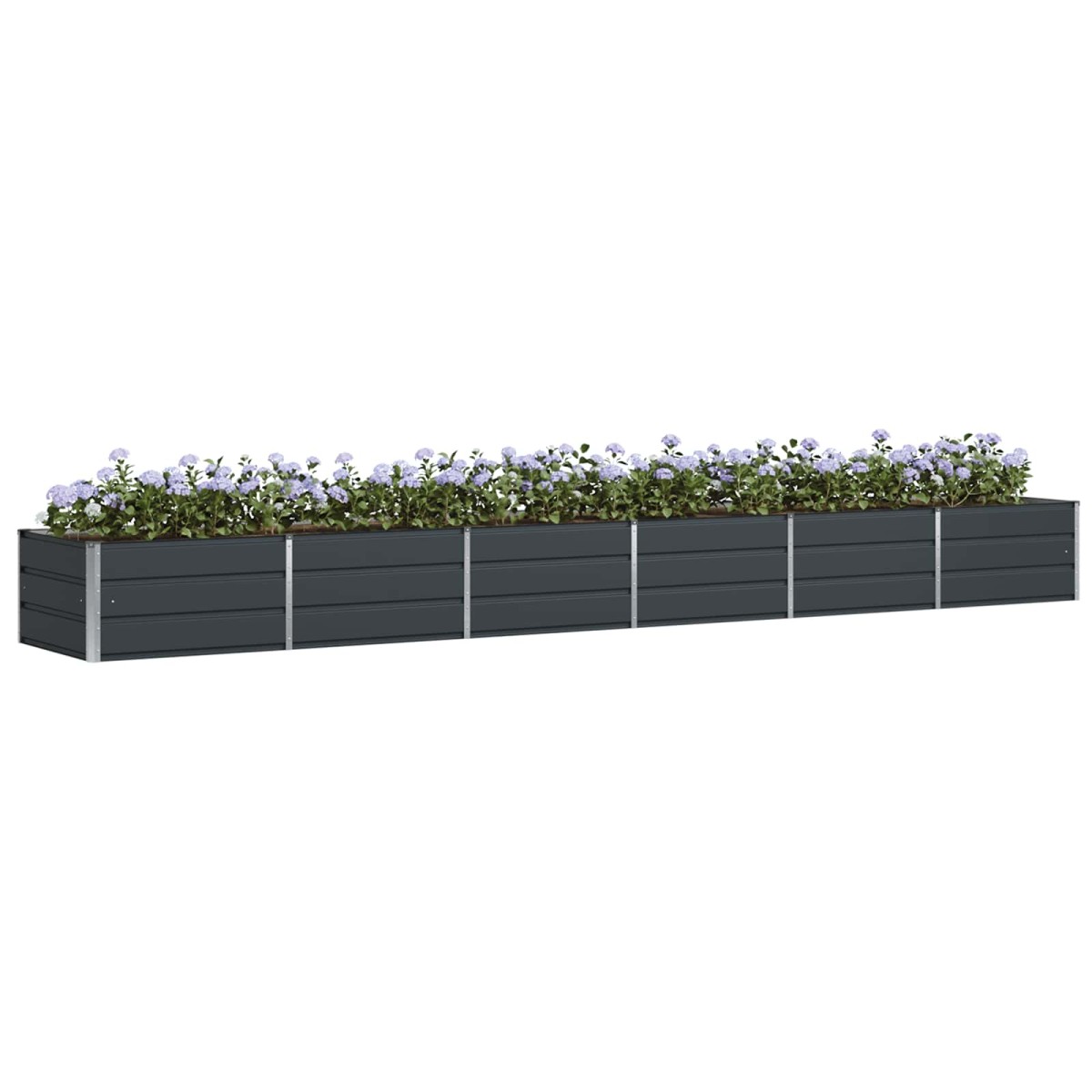 vidaXL Γλάστρα Ανθρακί 480 x 80 x 45 cm Ατσάλι