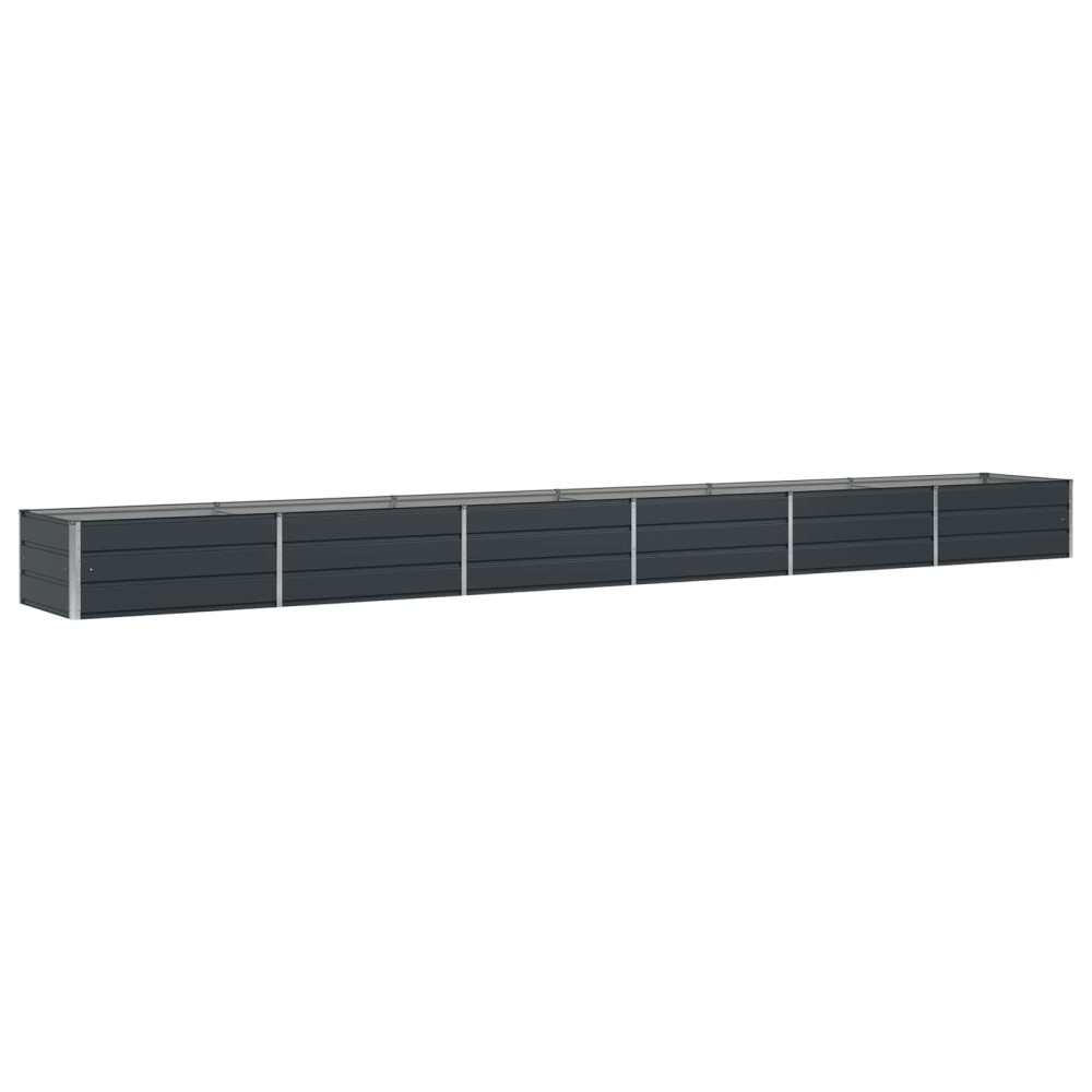 vidaXL Γλάστρα Ανθρακί 600 x 80 x 45 cm Ατσάλι