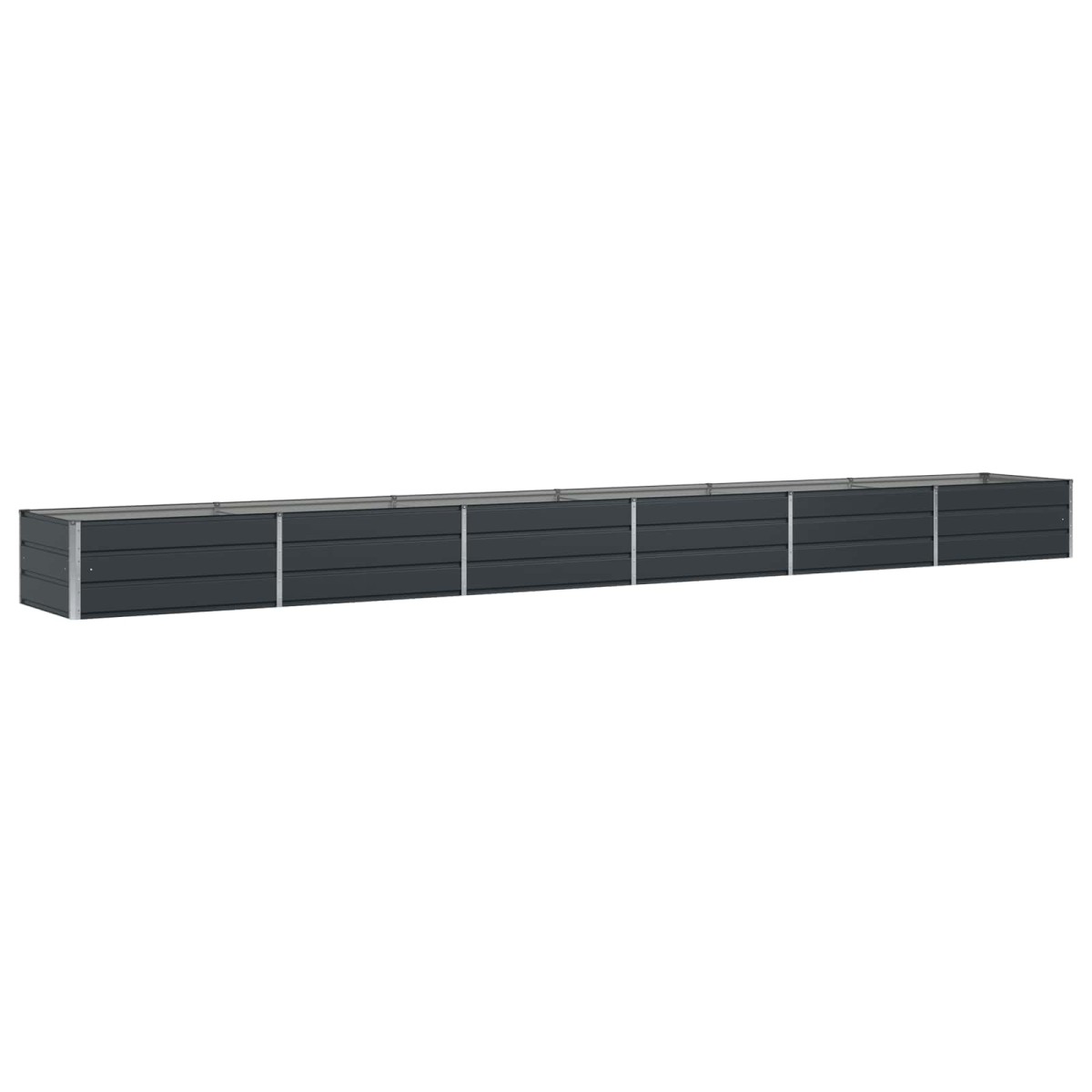 vidaXL Γλάστρα Ανθρακί 600 x 80 x 45 cm Ατσάλι