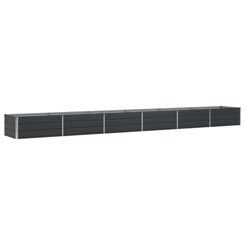 vidaXL Γλάστρα Ανθρακί 600 x 80 x 45 cm Ατσάλι