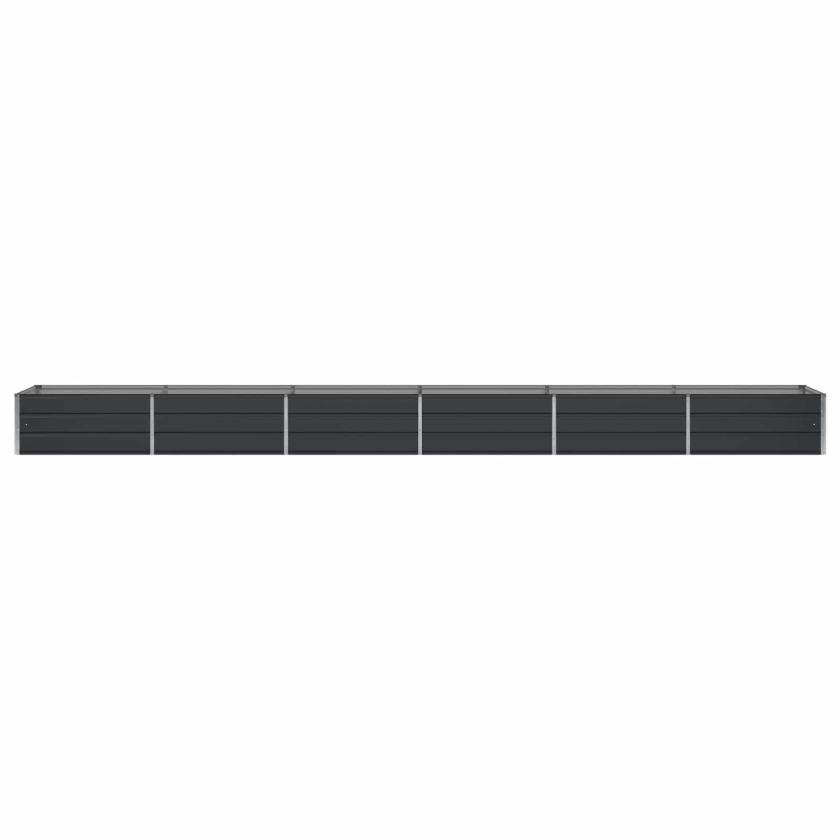 vidaXL Γλάστρα Ανθρακί 600 x 80 x 45 cm Ατσάλι