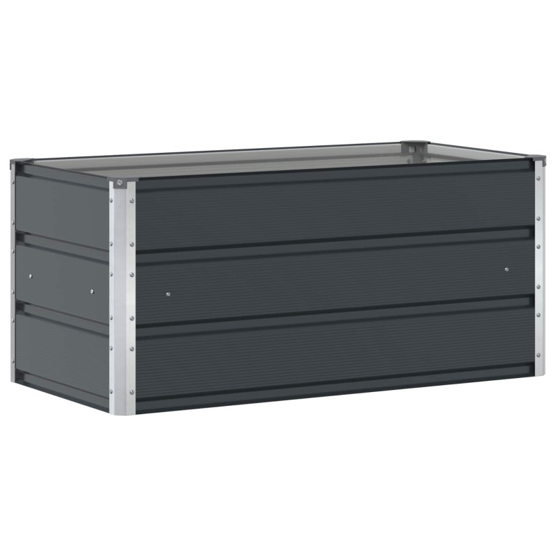 vidaXL Γλάστρα Ανθρακί 100 x 50 x 45 cm Επικαλυμμένος Χάλυβας