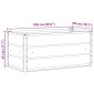 vidaXL Γλάστρα Ανθρακί 100 x 50 x 45 cm Επικαλυμμένος Χάλυβας