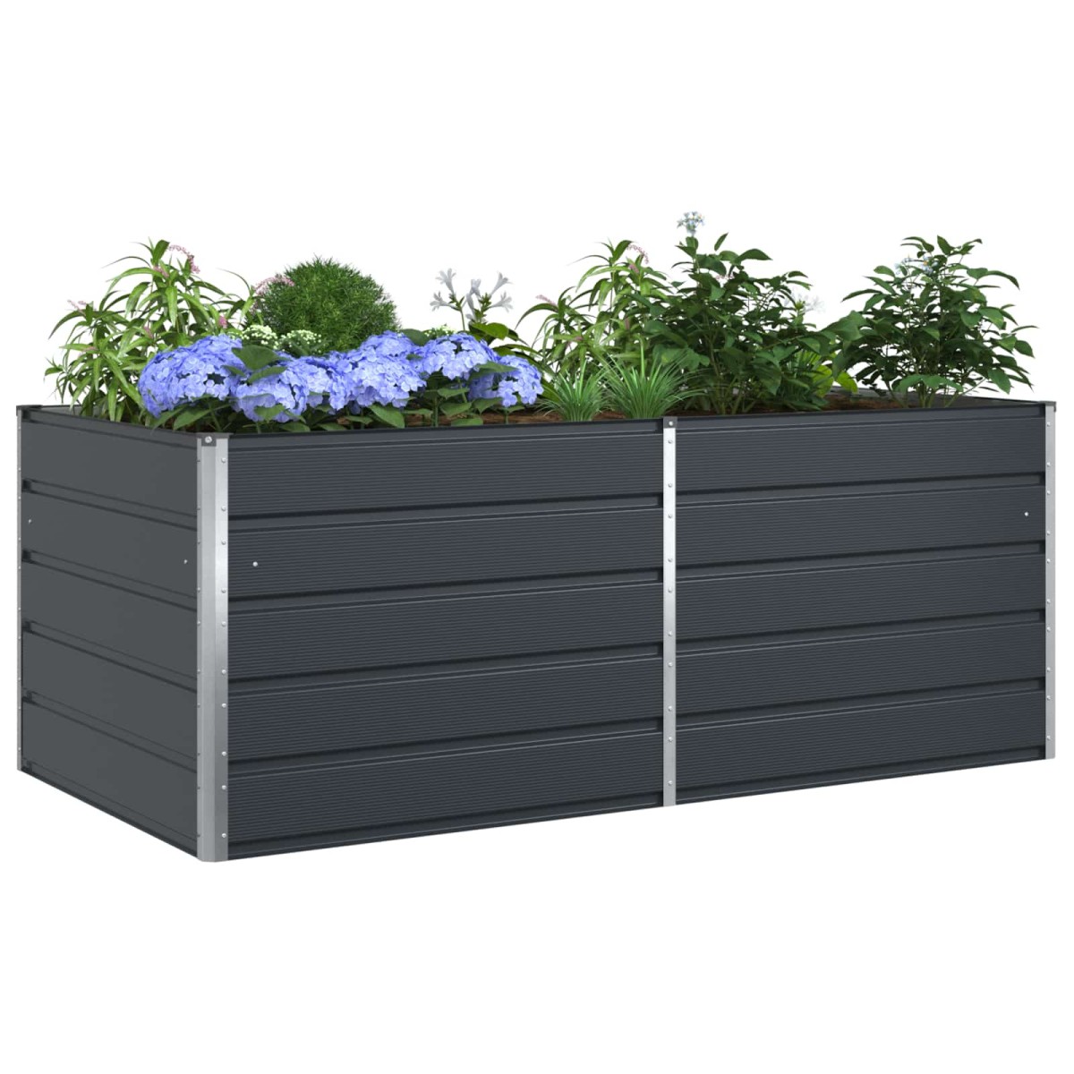 vidaXL Γλάστρα Ανθρακί 195 x 100 x 75 εκ Επικαλυμμένος Χάλυβας