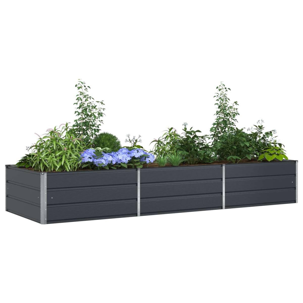 vidaXL Γλάστρα Ανθρακί 290 x 100 x 45 εκ Επικαλυμμένος Χάλυβας