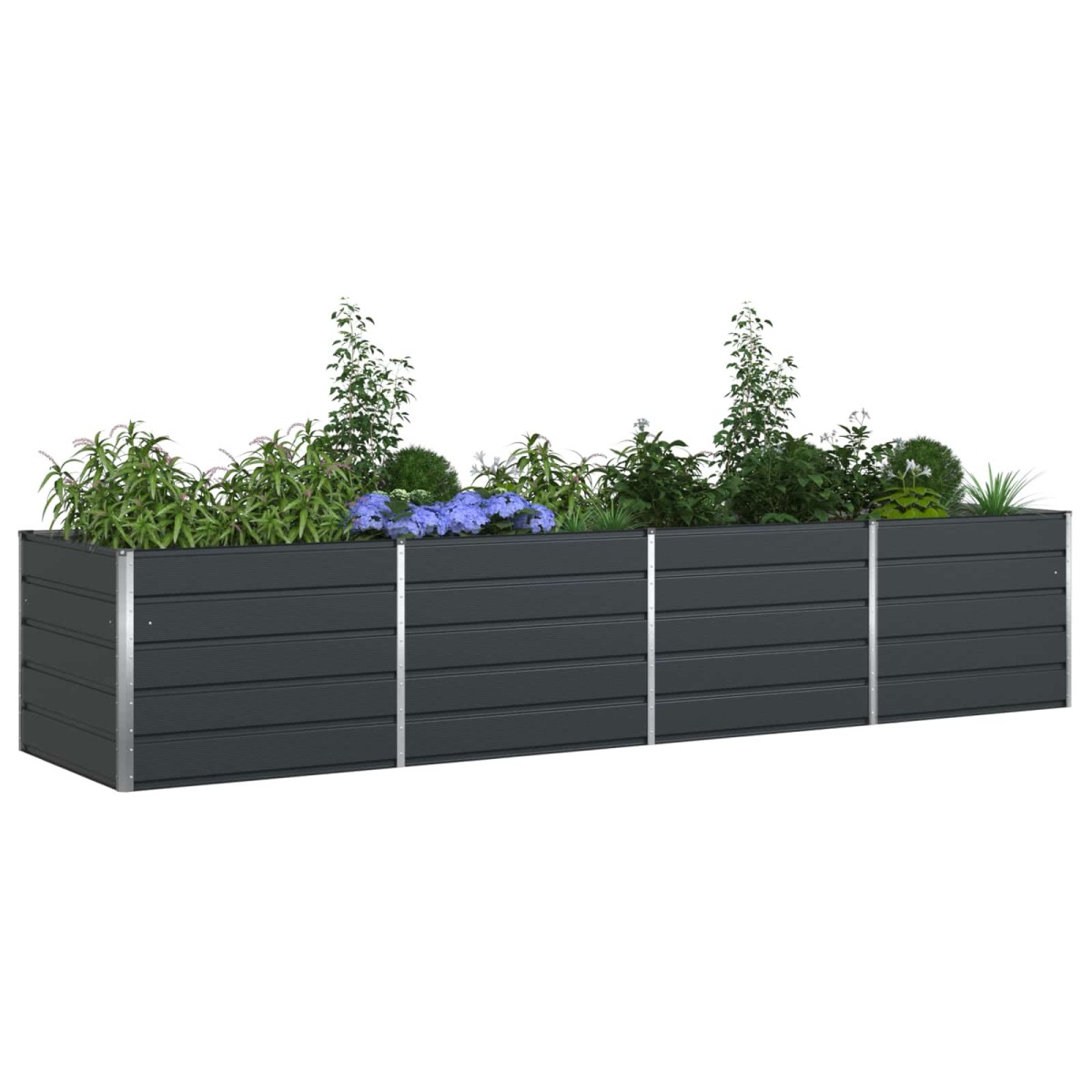 vidaXL Γλάστρα Ανθρακί 385 x 100 x 75 εκ Επικαλυμμένος Χάλυβας