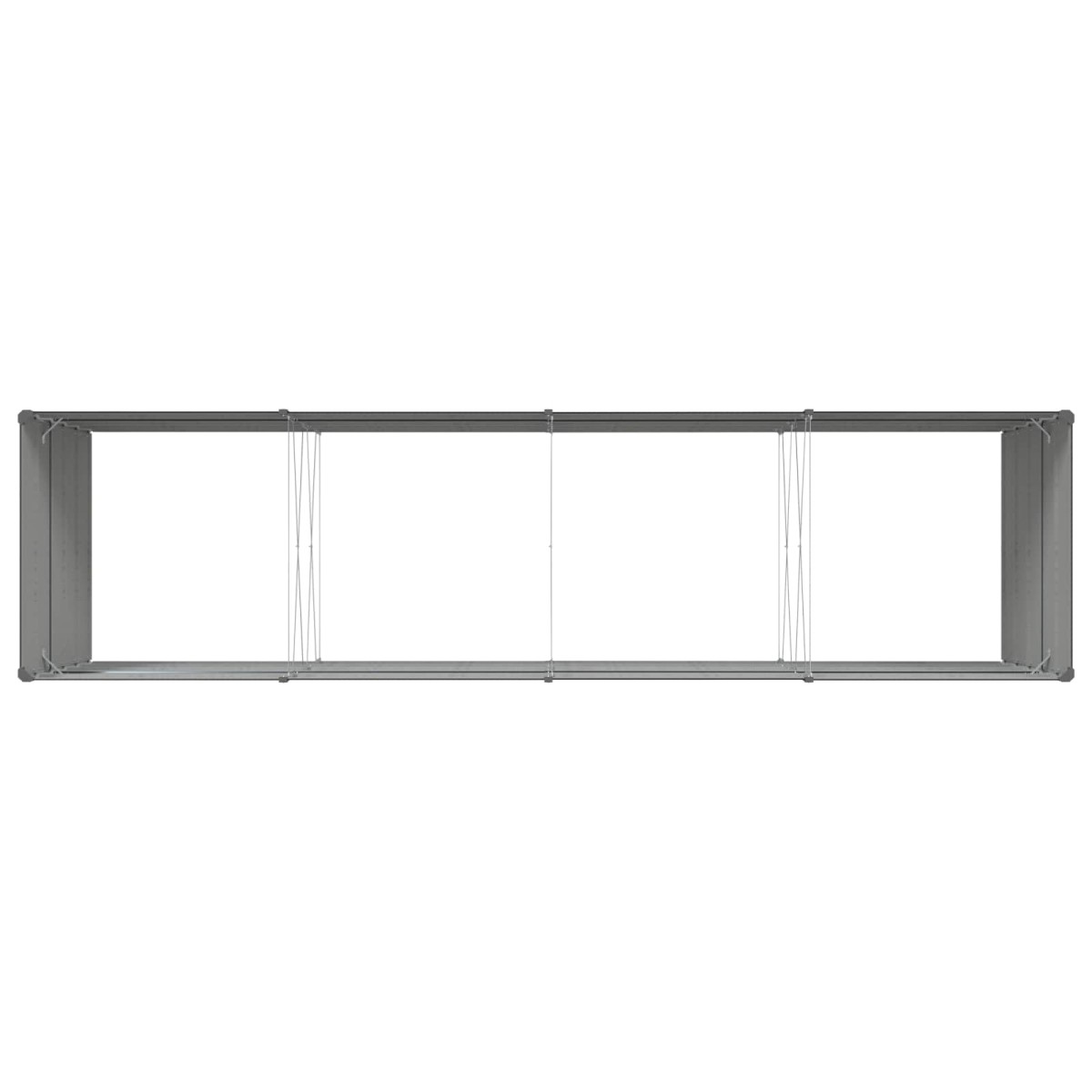 vidaXL Γλάστρα Ανθρακί 385 x 100 x 75 εκ Επικαλυμμένος Χάλυβας