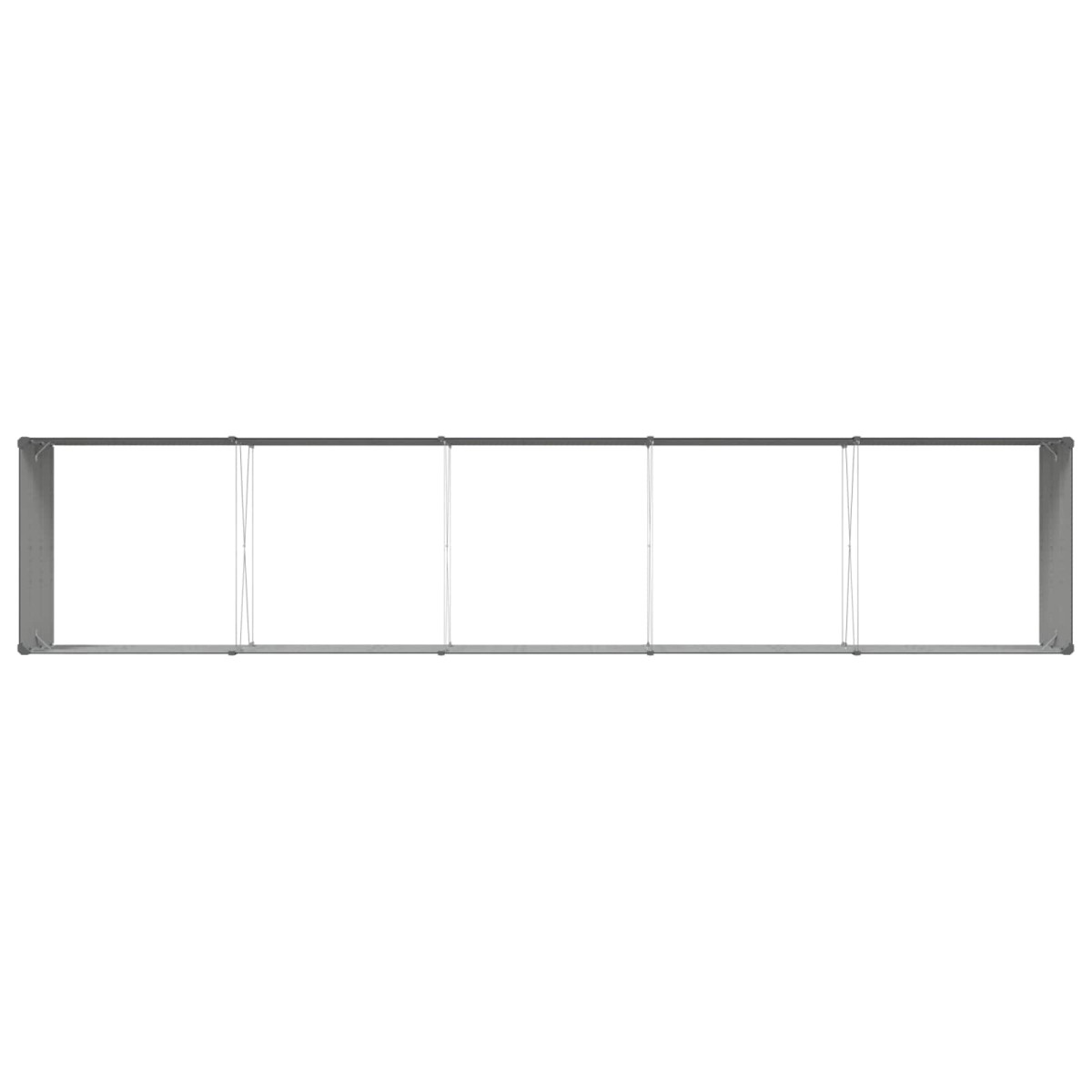 vidaXL Γλάστρα Ανθρακί 480 x 100 x 45 εκ Επικαλυμμένος Χάλυβας