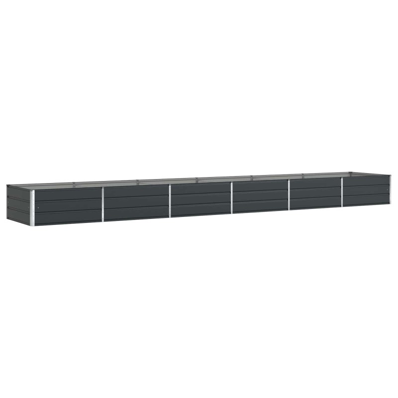 vidaXL Γλάστρα Ανθρακί 580 x 100 x 45 εκ Επικαλυμμένος Χάλυβας