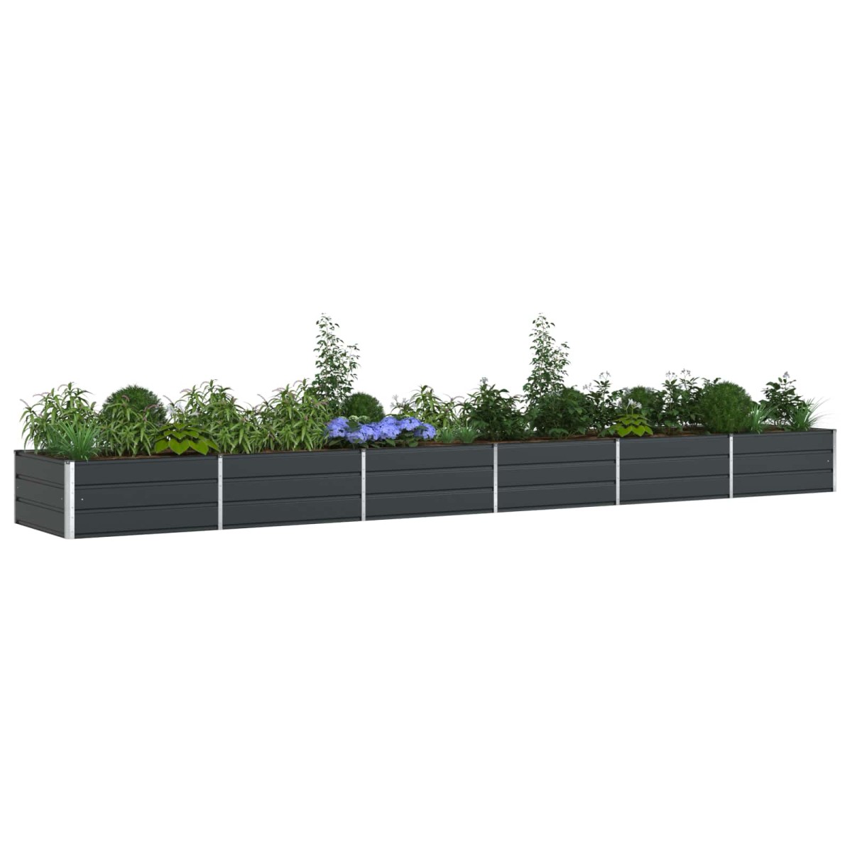 vidaXL Γλάστρα Ανθρακί 580 x 100 x 45 εκ Επικαλυμμένος Χάλυβας