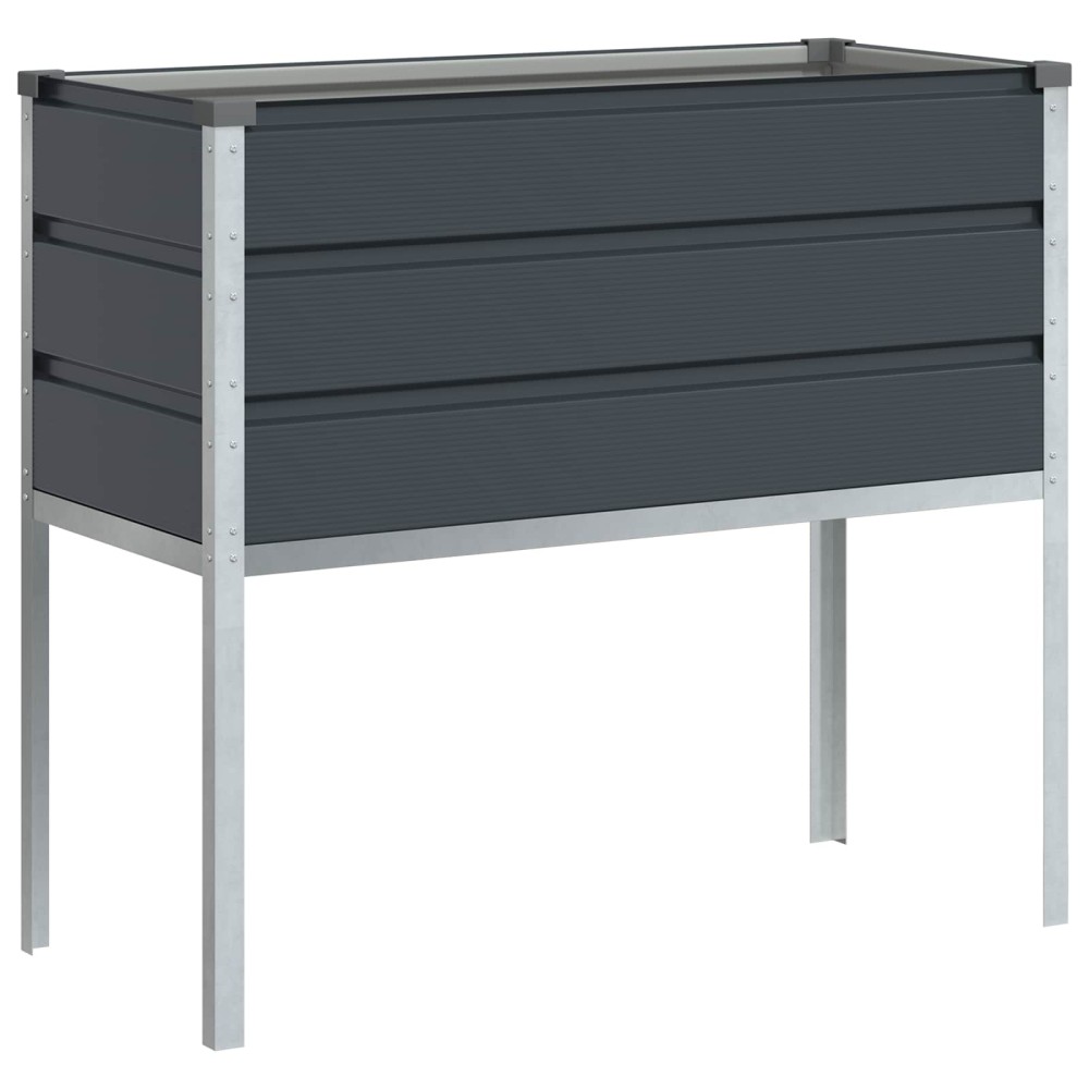 vidaXL Γλάστρα Ανθρακί 100 x 45 x 90 εκ. Επικαλυμμένος Χάλυβας