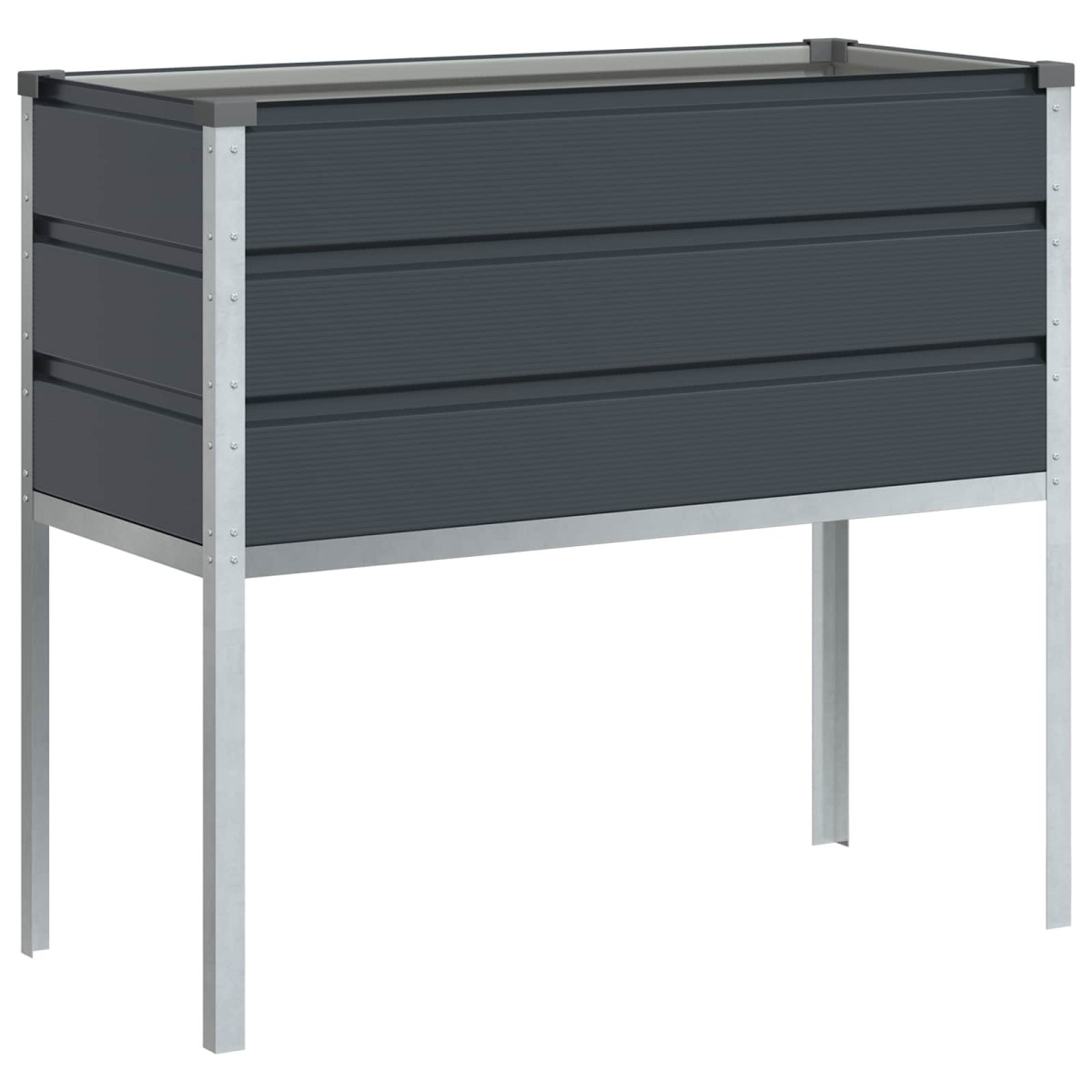 vidaXL Γλάστρα Ανθρακί 100 x 45 x 90 εκ. Επικαλυμμένος Χάλυβας