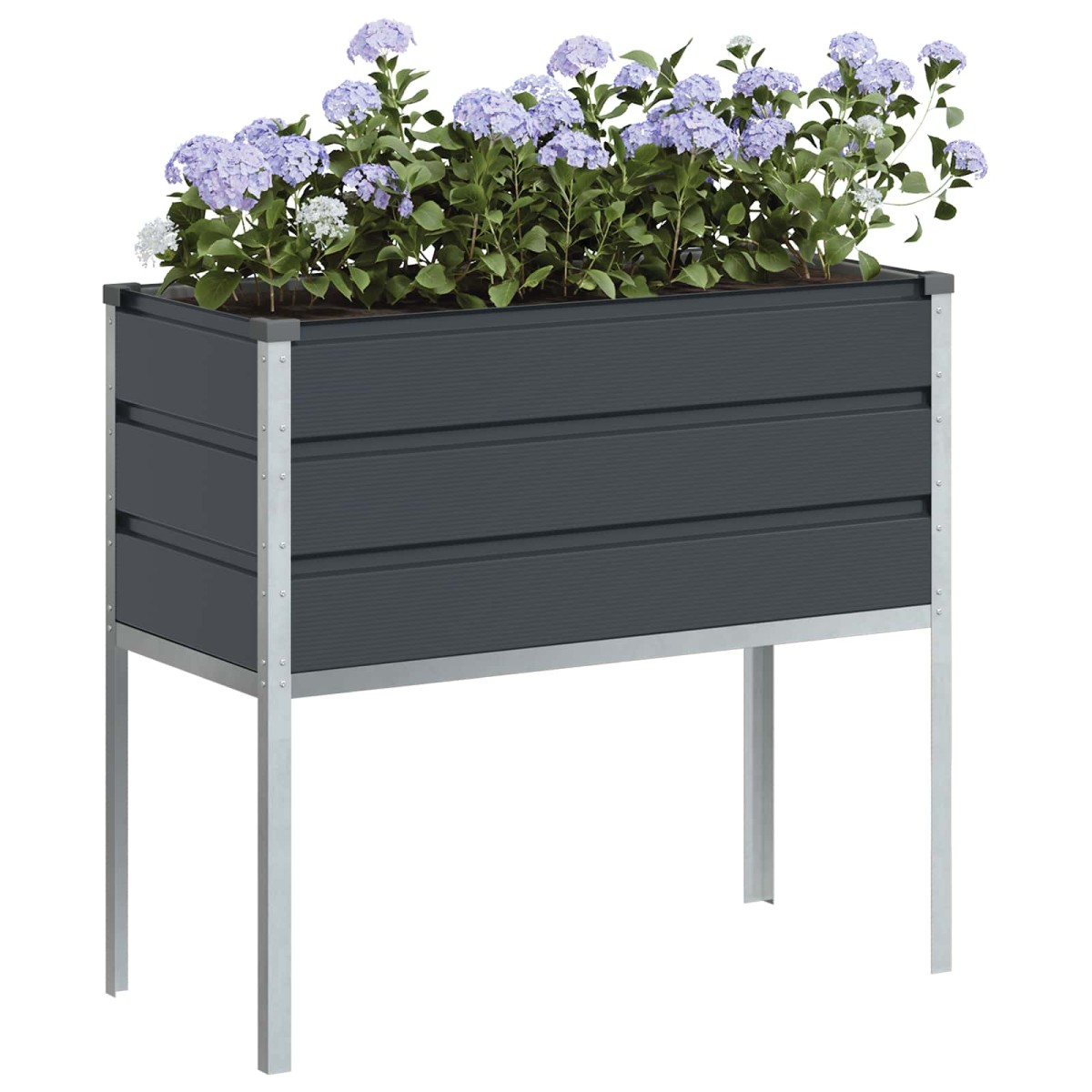 vidaXL Γλάστρα Ανθρακί 100 x 45 x 90 εκ. Επικαλυμμένος Χάλυβας
