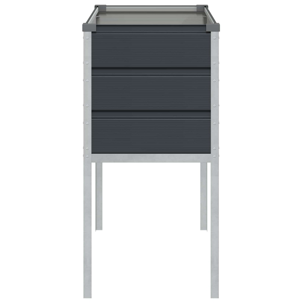 vidaXL Γλάστρα Ανθρακί 100 x 45 x 90 εκ. Επικαλυμμένος Χάλυβας