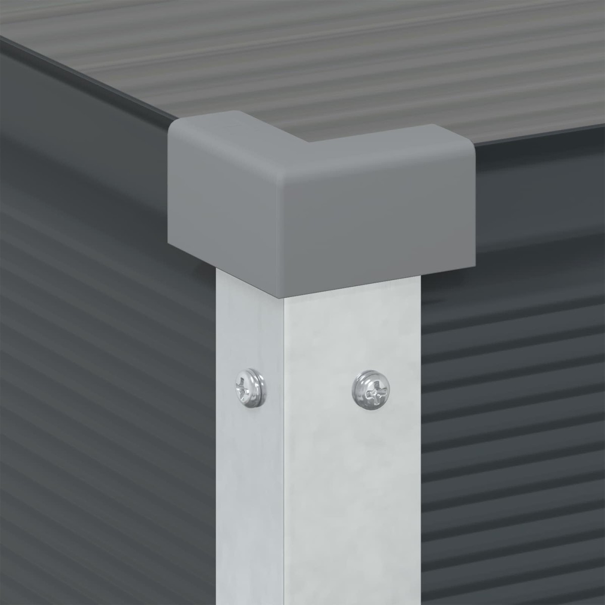vidaXL Γλάστρα Ανθρακί 100 x 45 x 90 εκ. Επικαλυμμένος Χάλυβας