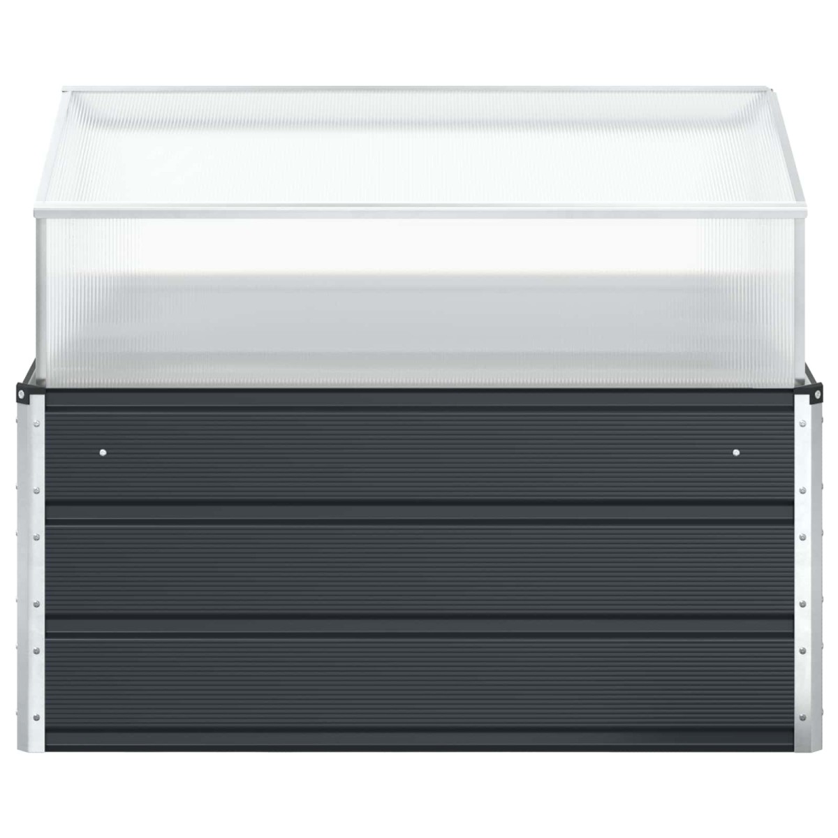 vidaXL Γλάστρα Ανθρακί 100 x 100 x 77 cm Επικαλυμμένος Χάλυβας