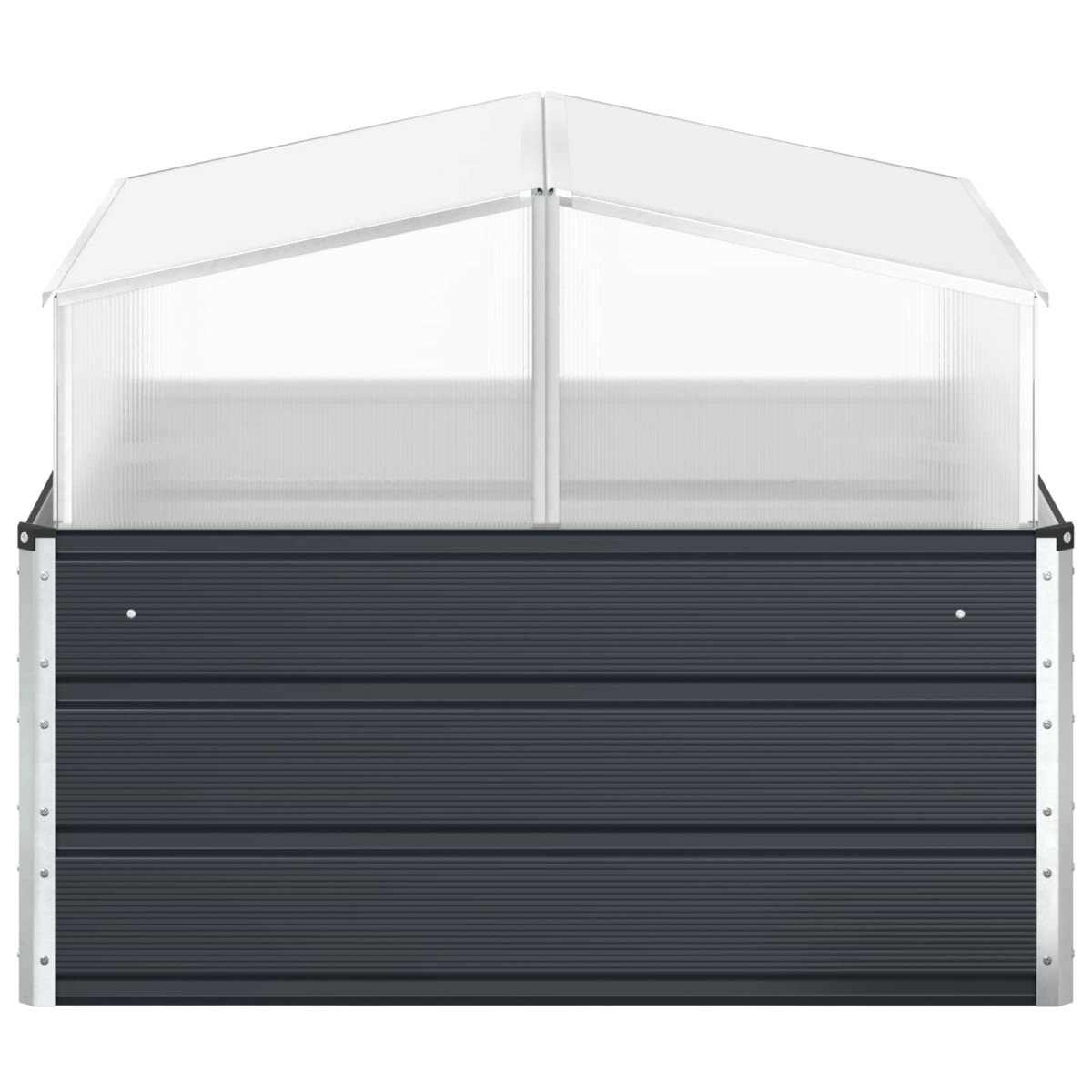 vidaXL Γλάστρα Ανθρακί 100 x 100 x 77 cm Επικαλυμμένος Χάλυβας