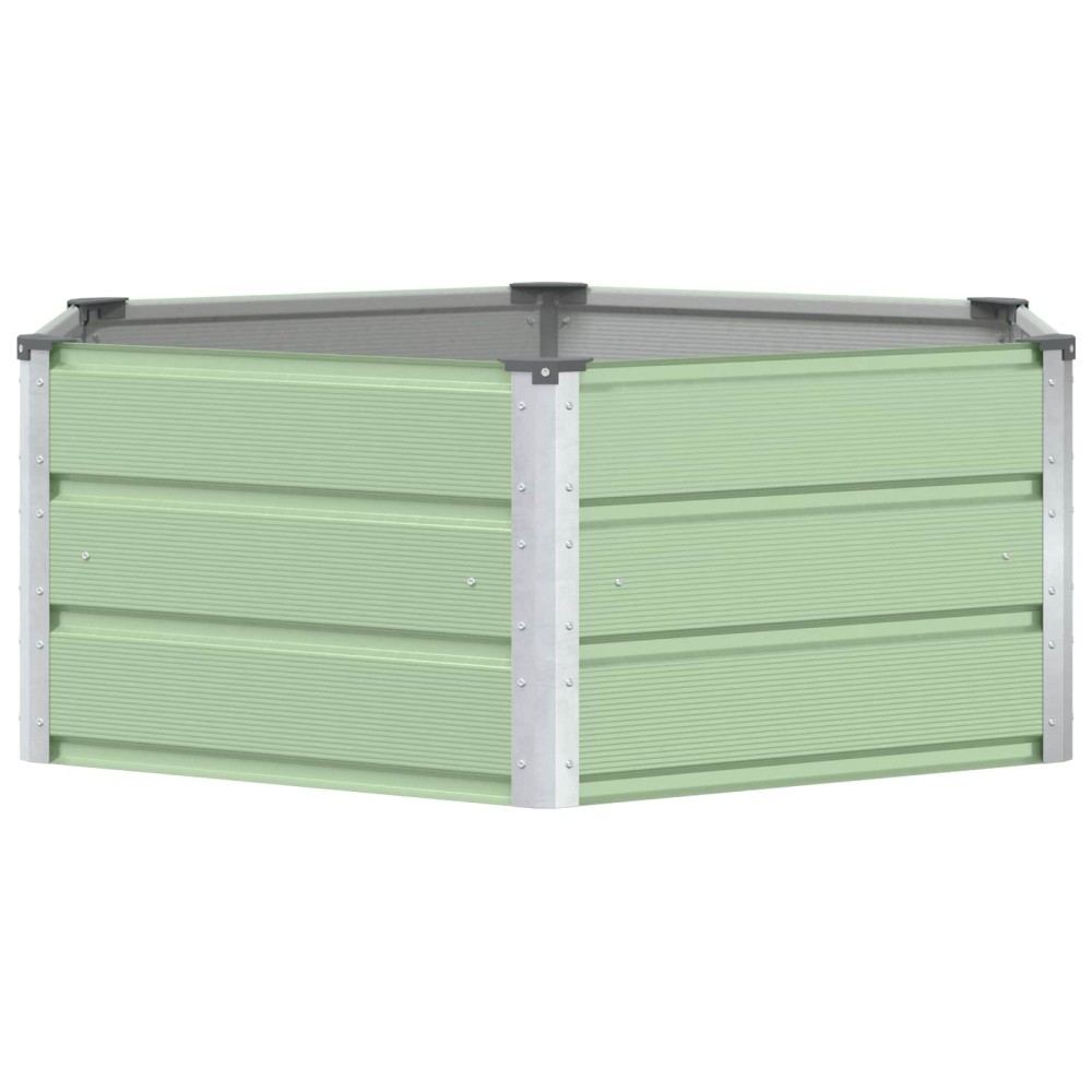 vidaXL Γλάστρα Παστέλ Πράσινο 129 x 129 x 45 cm Ατσάλι
