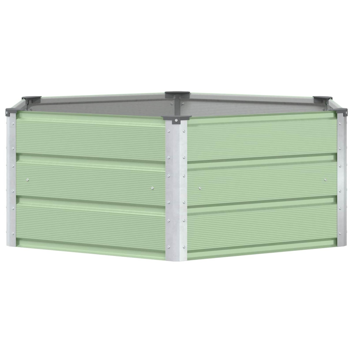 vidaXL Γλάστρα Παστέλ Πράσινο 129 x 129 x 45 cm Ατσάλι