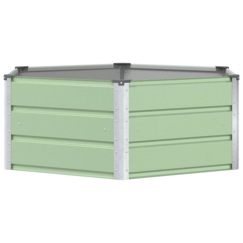vidaXL Γλάστρα Παστέλ Πράσινο 129 x 129 x 45 cm Ατσάλι