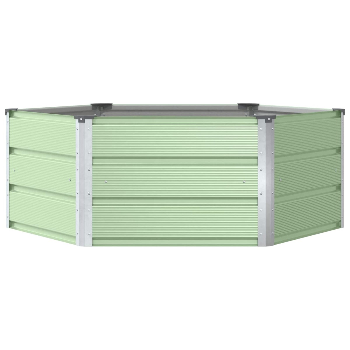 vidaXL Γλάστρα Παστέλ Πράσινο 129 x 129 x 45 cm Ατσάλι