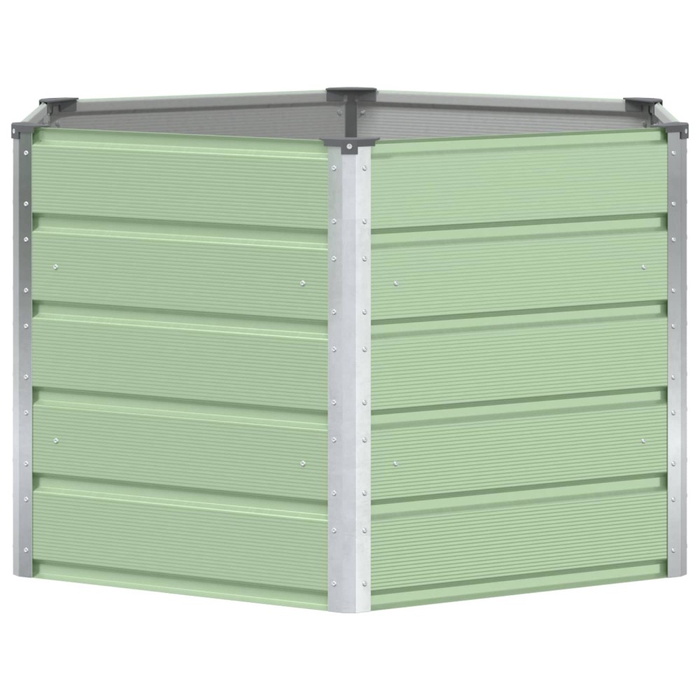 vidaXL Γλάστρα Παστέλ Πράσινο 129 x 129 x 75 εκ Ατσάλι