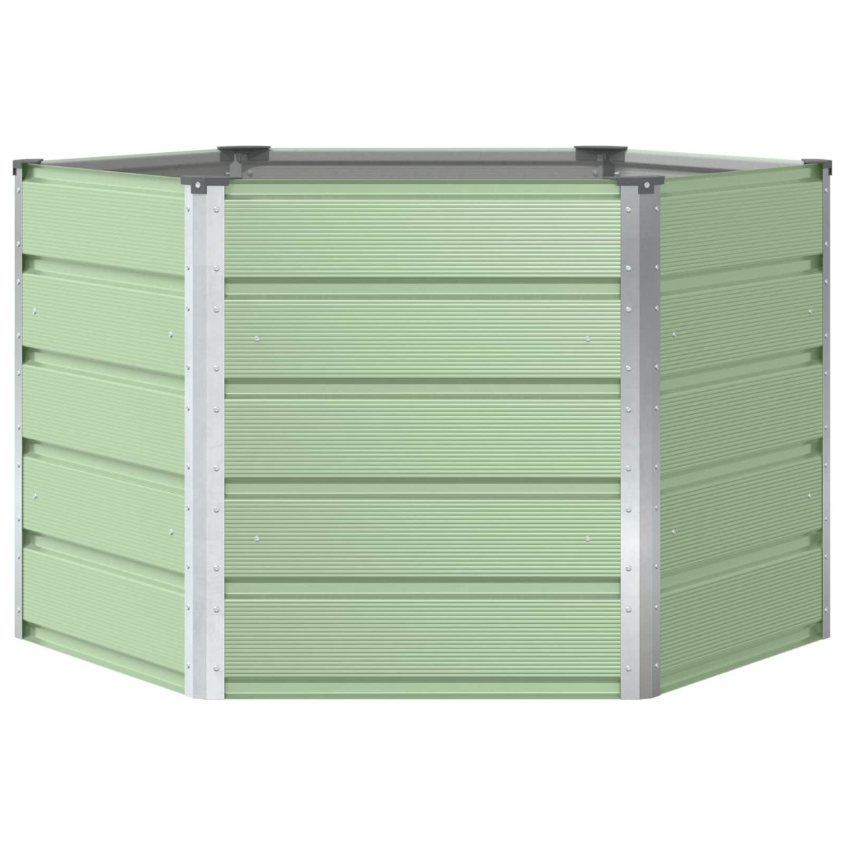 vidaXL Γλάστρα Παστέλ Πράσινο 129 x 129 x 75 εκ Ατσάλι