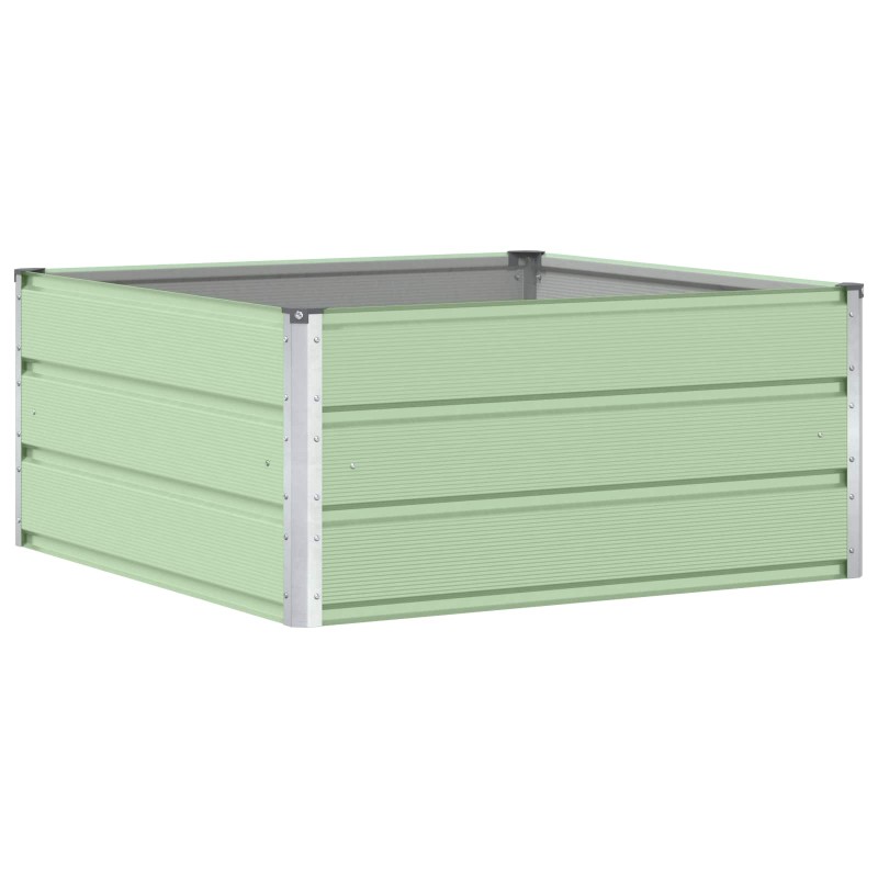 vidaXL Γλάστρα Παστέλ Πράσινο 100 x 100 x 45 cm Ατσάλι