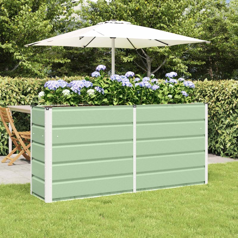 vidaXL Γλάστρα Πράσινο 160 x 40 x 75 εκ. Ατσάλι