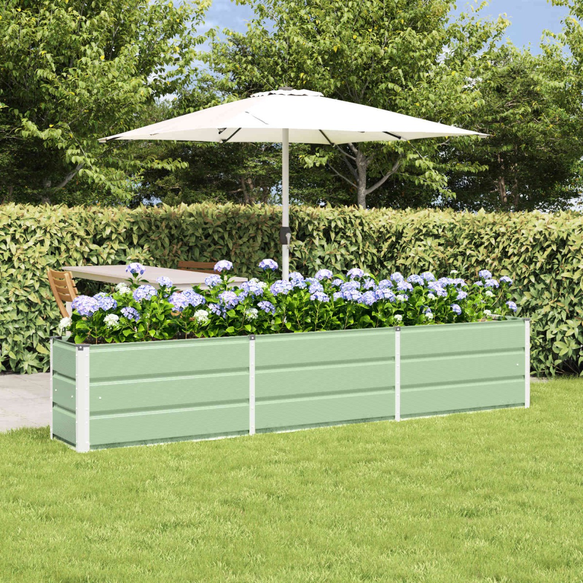vidaXL Γλάστρα Πράσινο 240 x 40 x 45 cm Ατσάλι