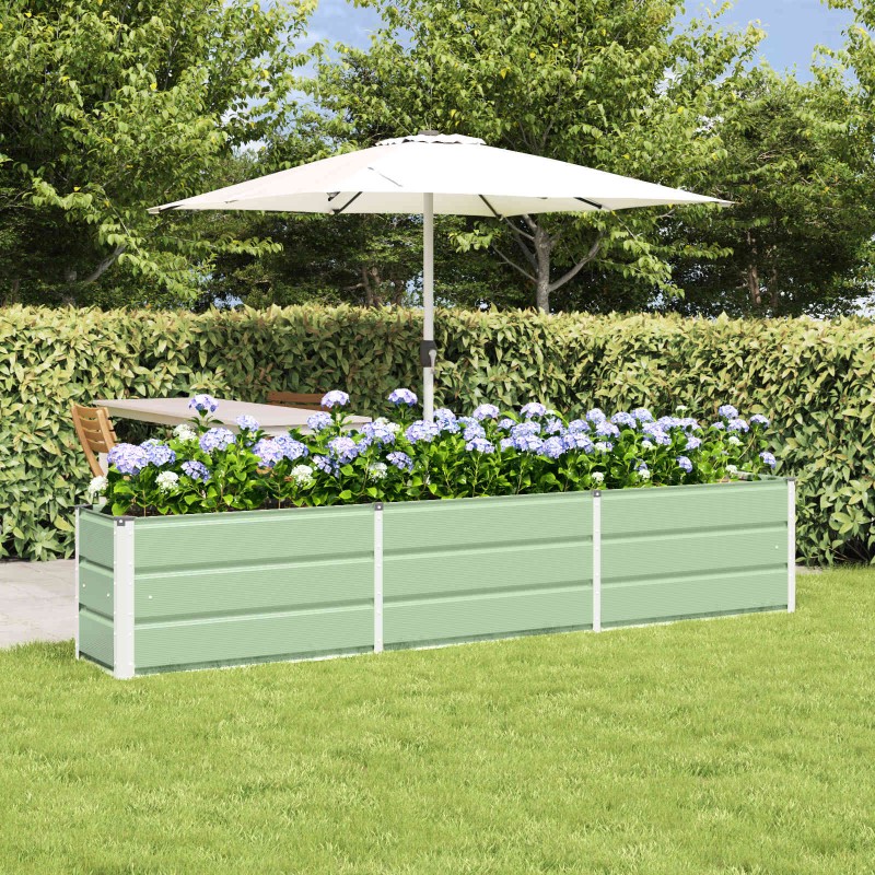 vidaXL Γλάστρα Πράσινο 240 x 40 x 45 cm Ατσάλι