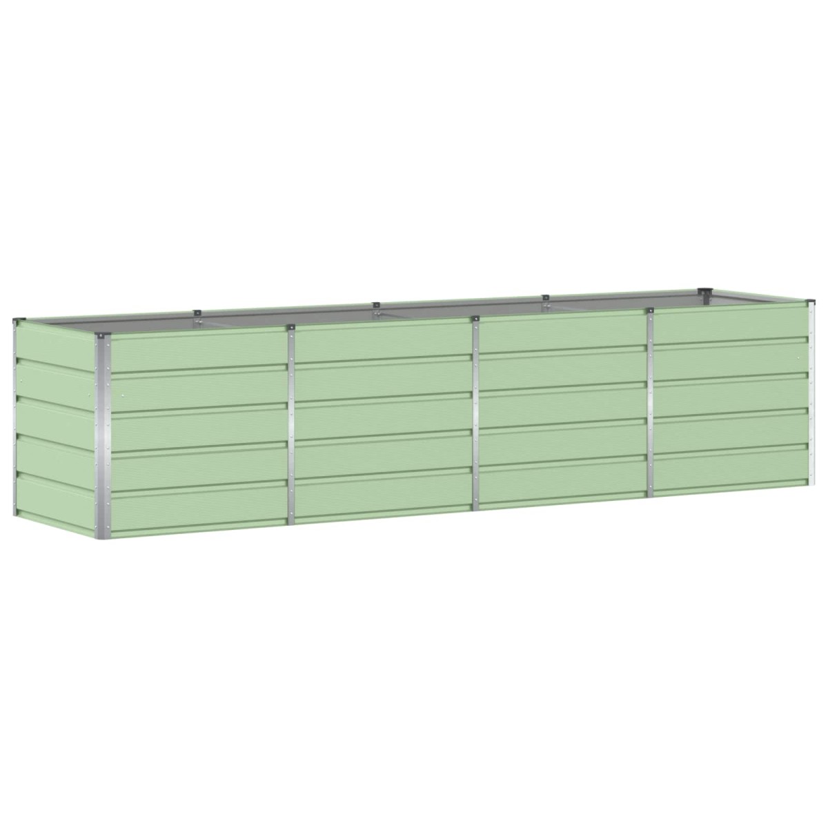 vidaXL Γλάστρα Πράσινο 320 x 80 x 75 εκ. Ατσάλι