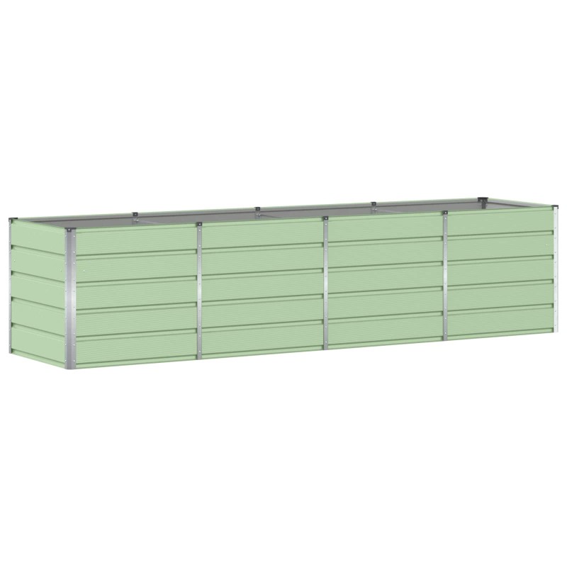 vidaXL Γλάστρα Πράσινο 320 x 80 x 75 εκ. Ατσάλι