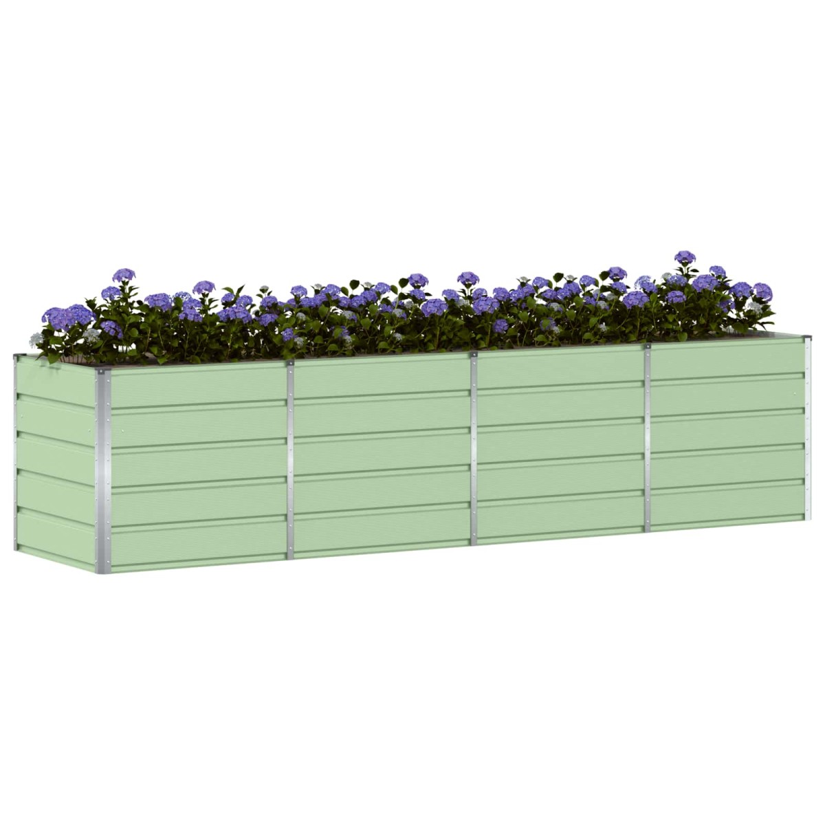 vidaXL Γλάστρα Πράσινο 320 x 80 x 75 εκ. Ατσάλι