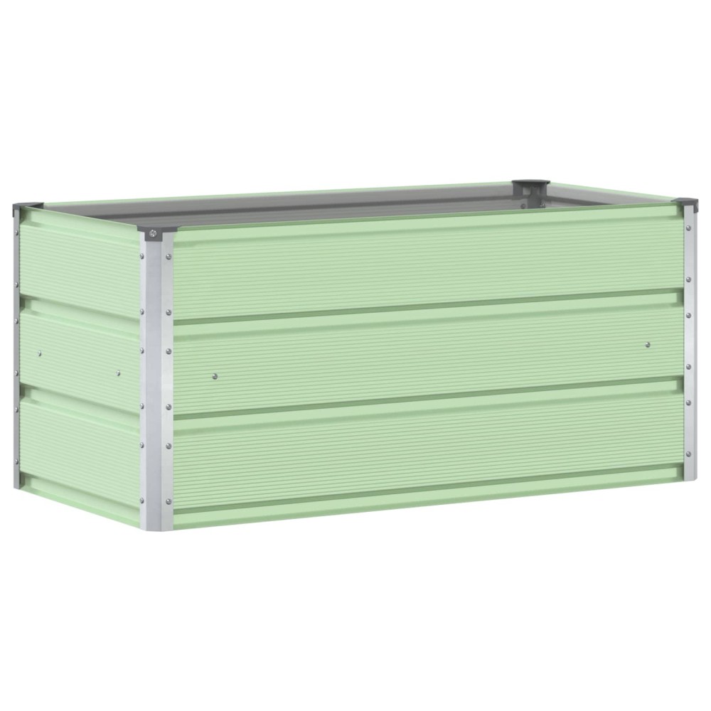 vidaXL Γλάστρα Παστέλ Πράσινο 100 x 50 x 45 cm Επικαλυμμένος Χάλυβας