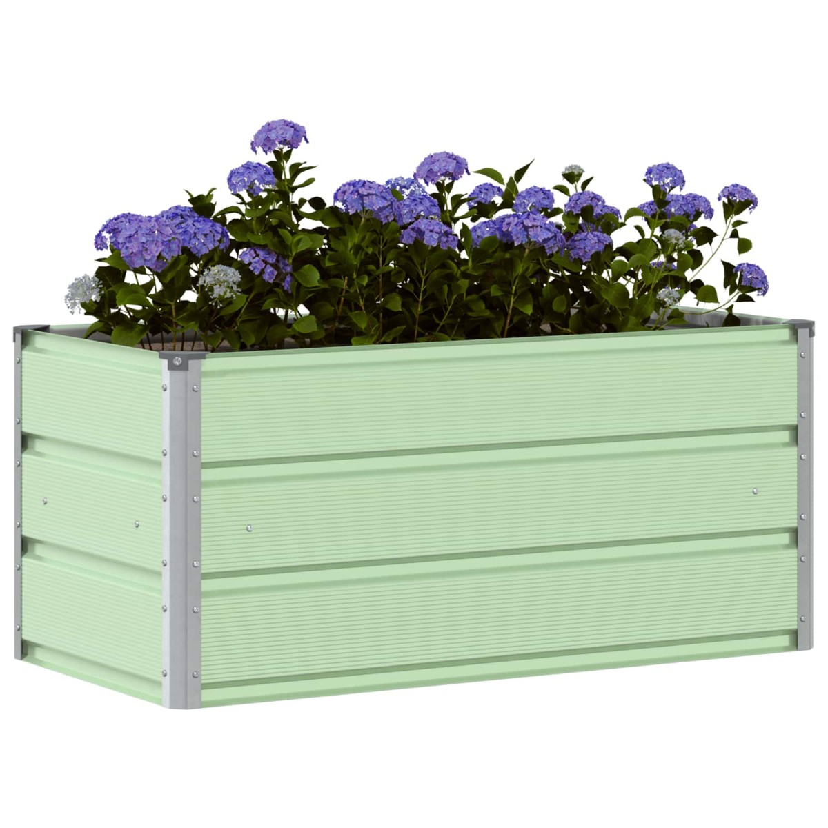 vidaXL Γλάστρα Παστέλ Πράσινο 100 x 50 x 45 cm Επικαλυμμένος Χάλυβας