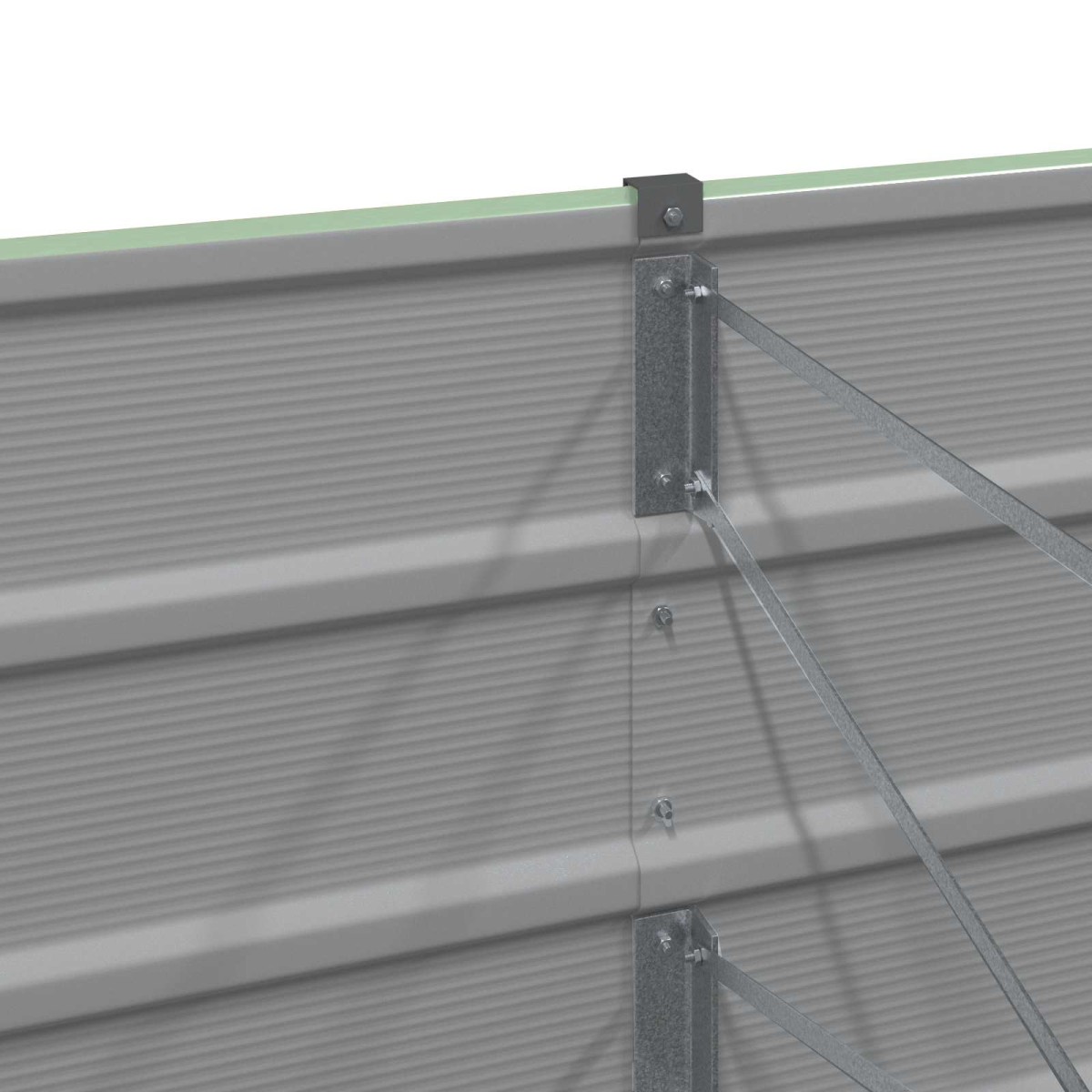 vidaXL Γλάστρα Παστέλ Πράσινο 580 x 50 x 45 εκ Επικαλυμμένος Χάλυβας