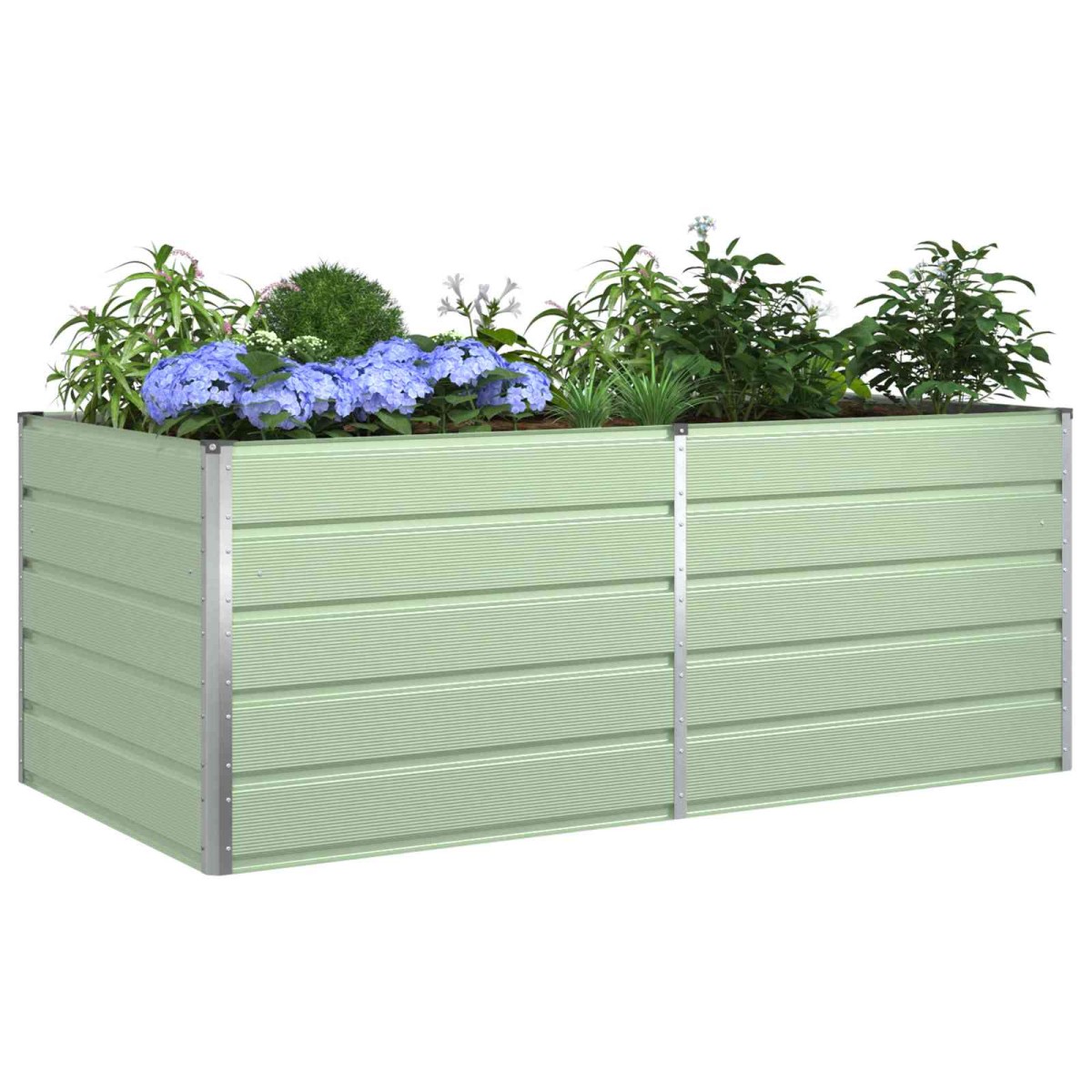 vidaXL Γλάστρα Παστέλ Πράσινο 195 x 100 x 75 εκ Επικαλυμμένος Χάλυβας
