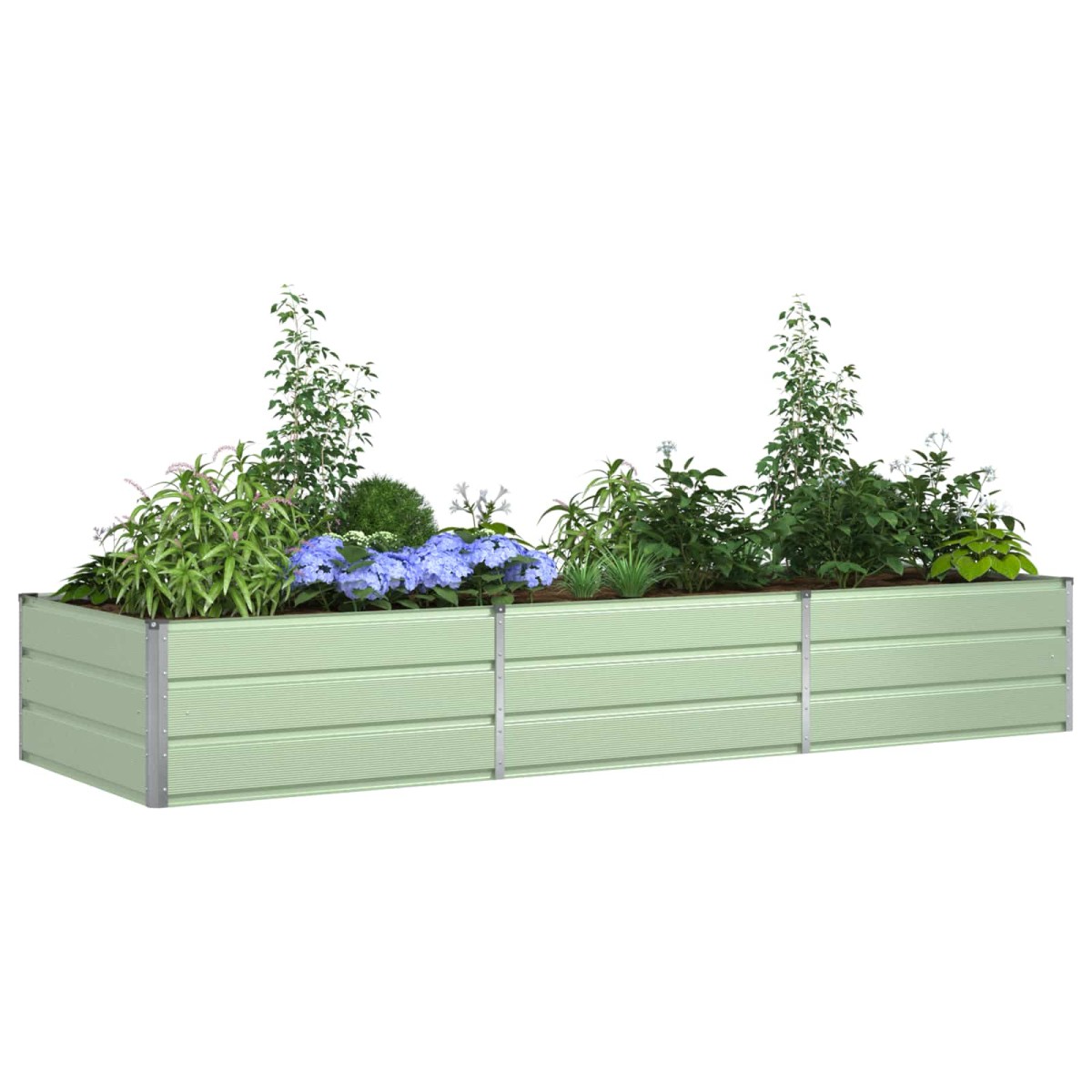 vidaXL Γλάστρα Παστέλ Πράσινο 290 x 100 x 45 εκ Επικαλυμμένος Χάλυβας