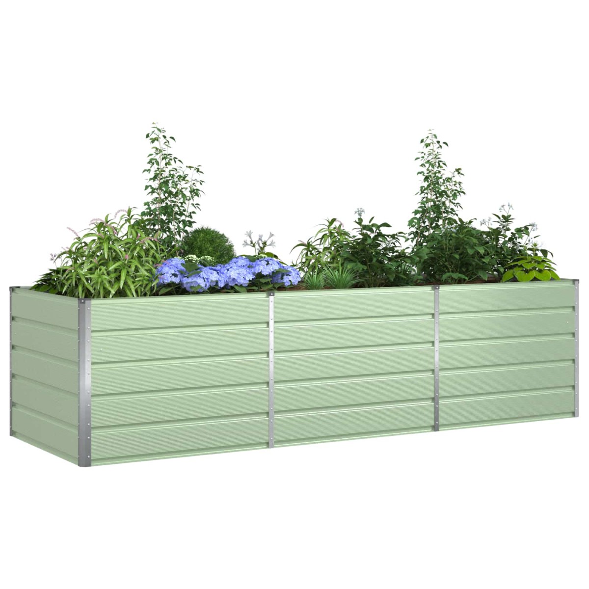 vidaXL Γλάστρα Παστέλ Πράσινο 290 x 100 x 75 εκ Επικαλυμμένος Χάλυβας