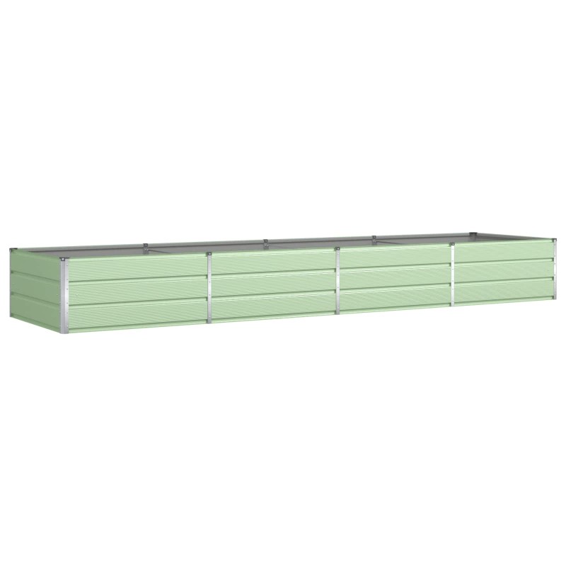 vidaXL Γλάστρα Παστέλ Πράσινο 385 x 100 x 45 εκ Επικαλυμμένος Χάλυβας
