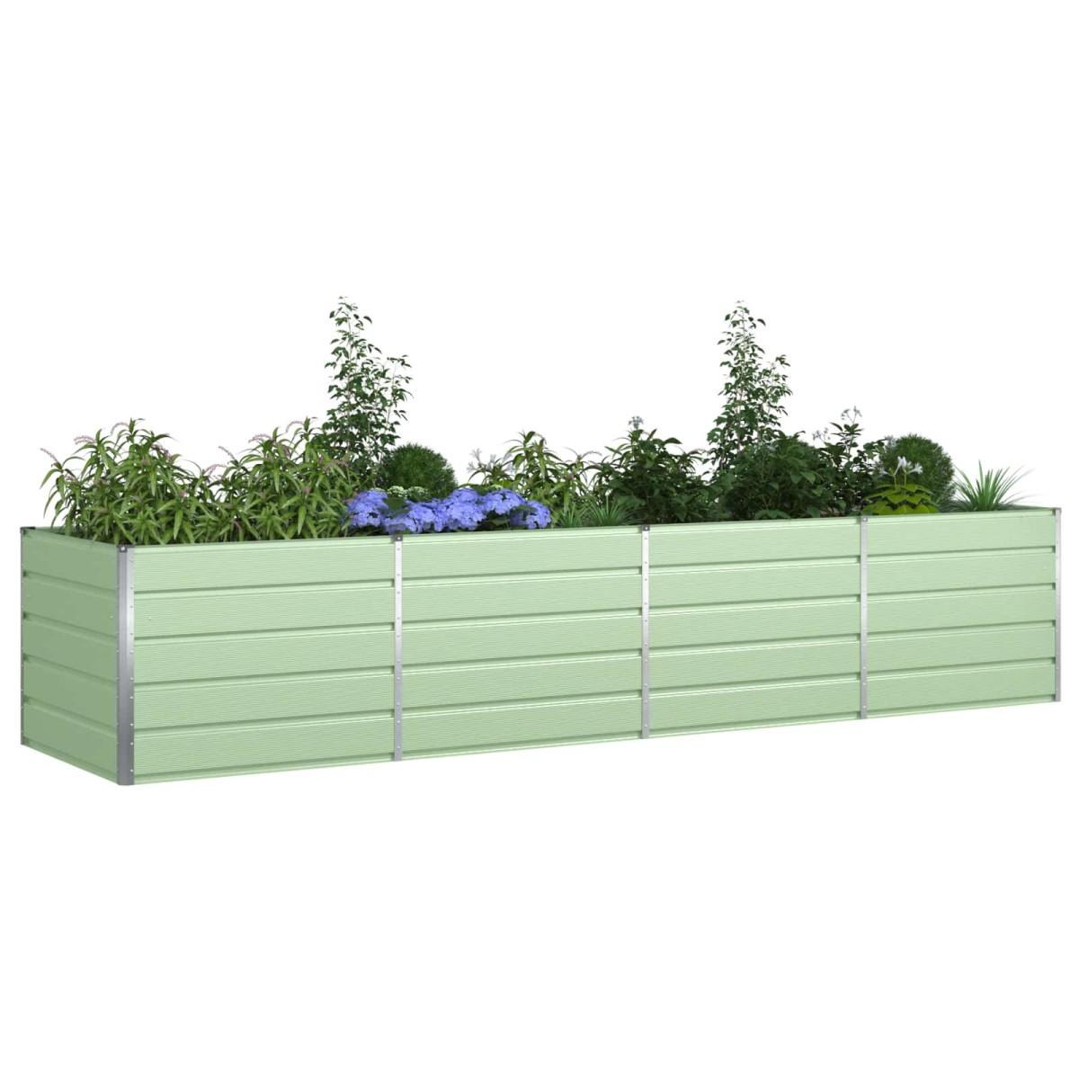 vidaXL Γλάστρα Παστέλ Πράσινο 385 x 100 x 75 εκ Επικαλυμμένος Χάλυβας