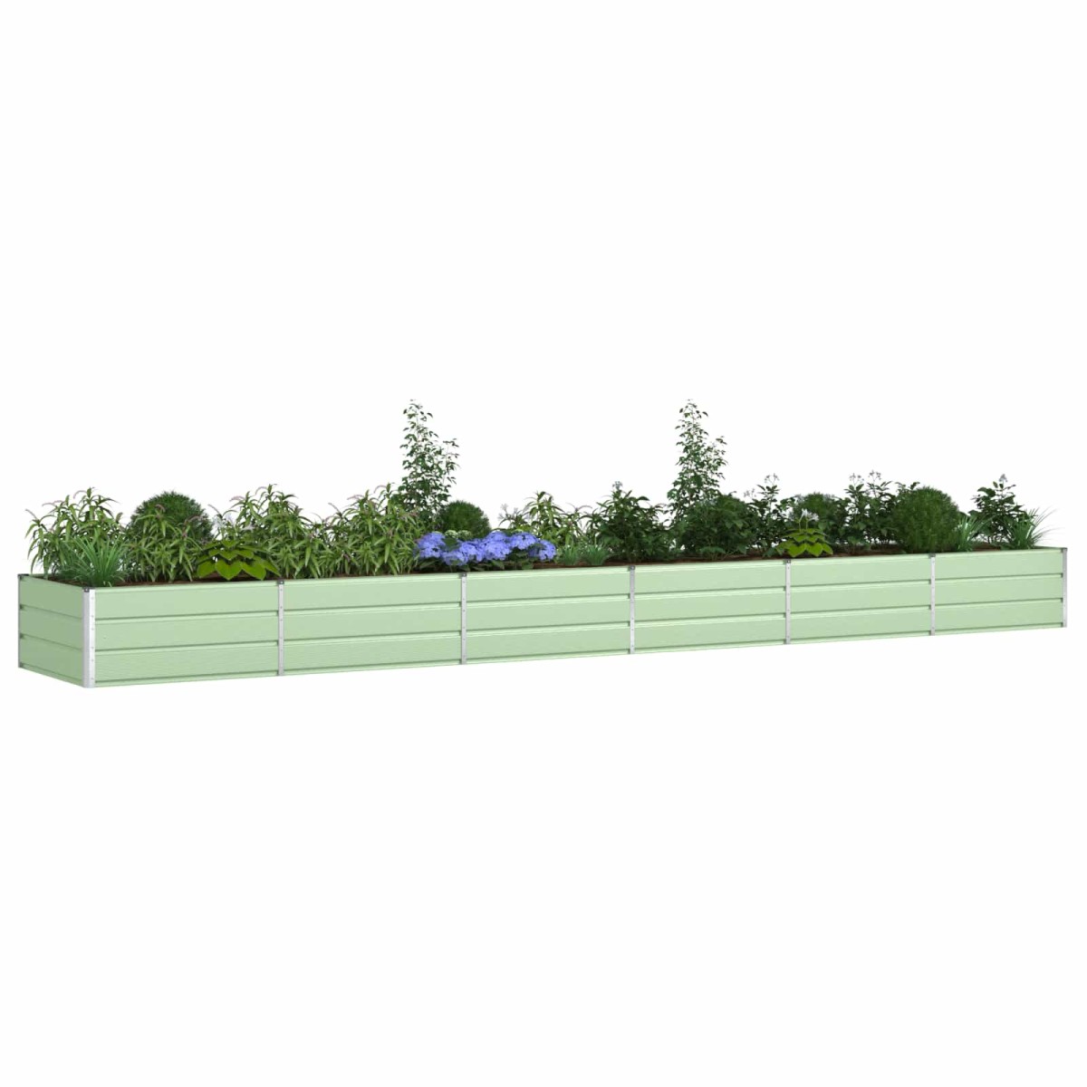 vidaXL Γλάστρα Παστέλ Πράσινο 580 x 100 x 45 εκ Επικαλυμμένος Χάλυβας