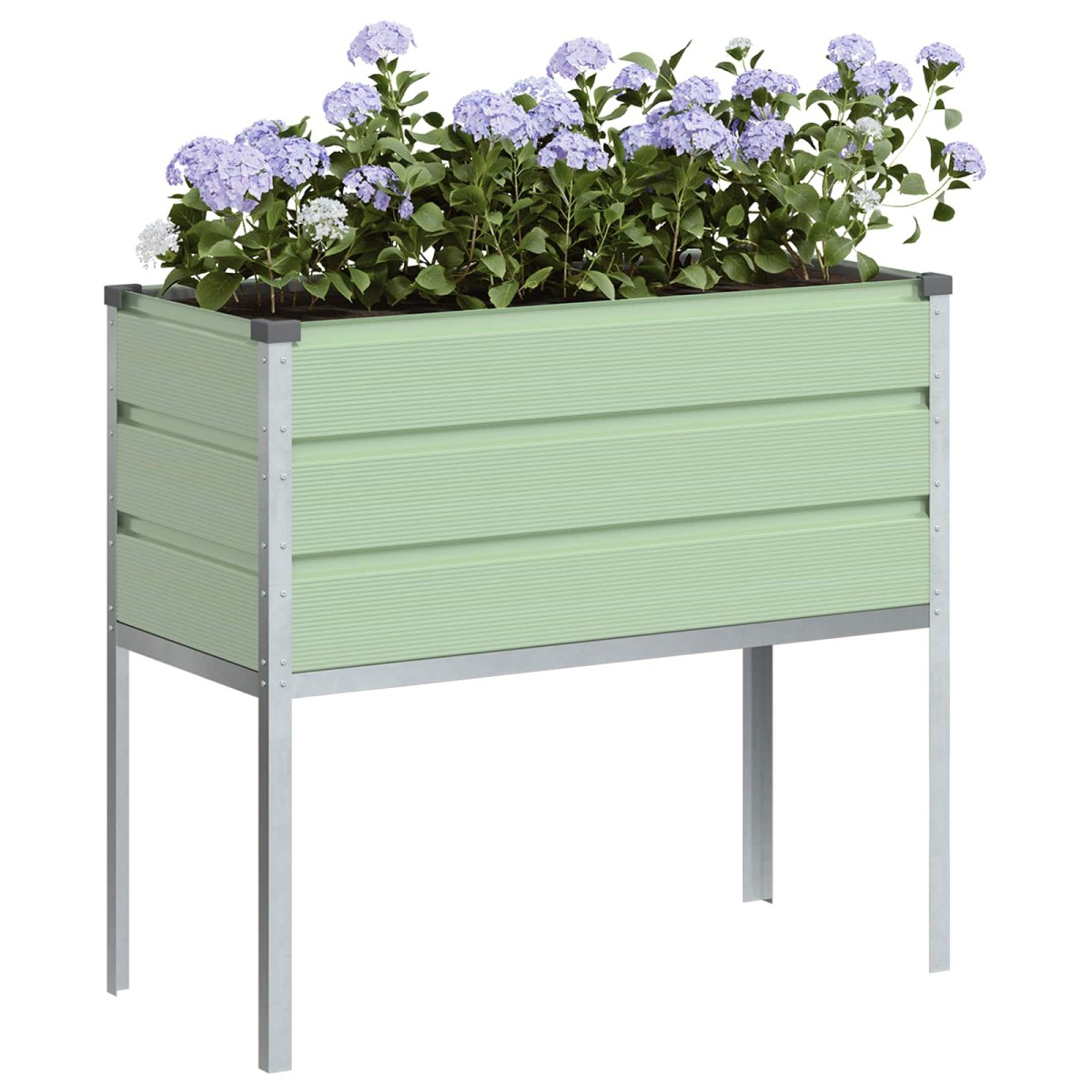 vidaXL Γλάστρα Παστέλ Πράσινο 100 x 45 x 90 εκ. Επικαλυμμένος Χάλυβας