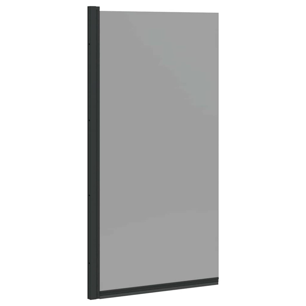 vidaXL Οθόνη ντους μπάνιου Μαύρο 68 x 130 εκ Θραυστό γυαλί